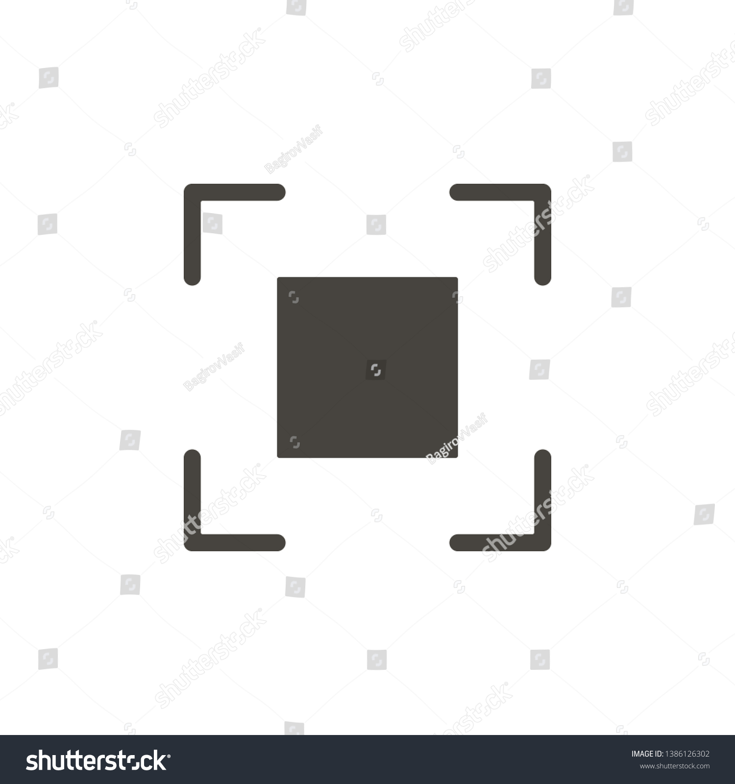 Crosshair Focus Vector Icon Simple Element Stock Vector (Royalty Free ...