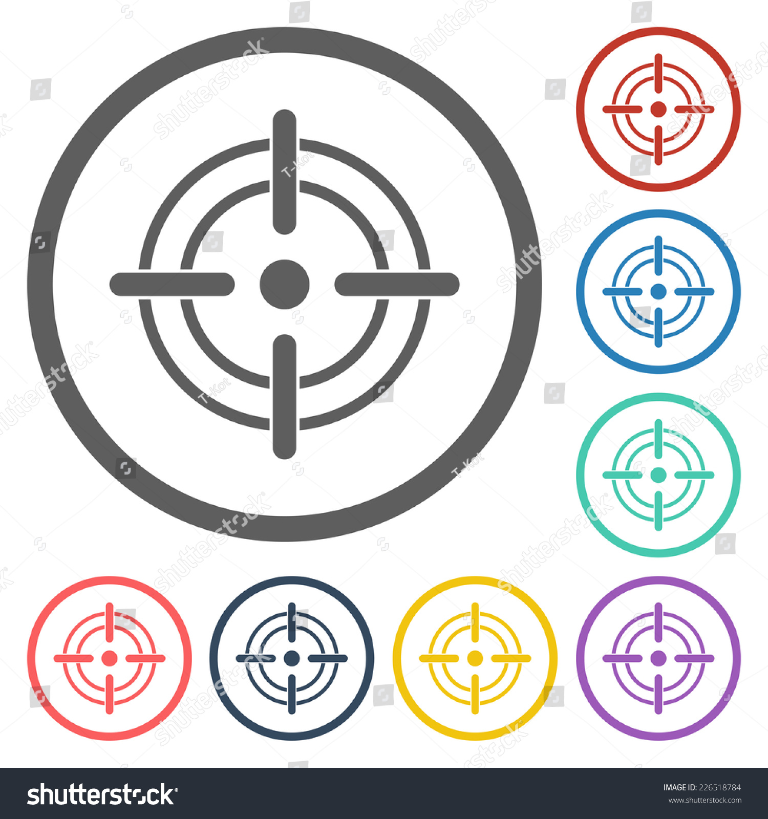 Crosshairs Icon Stock Vector Royalty Free Shutterstock