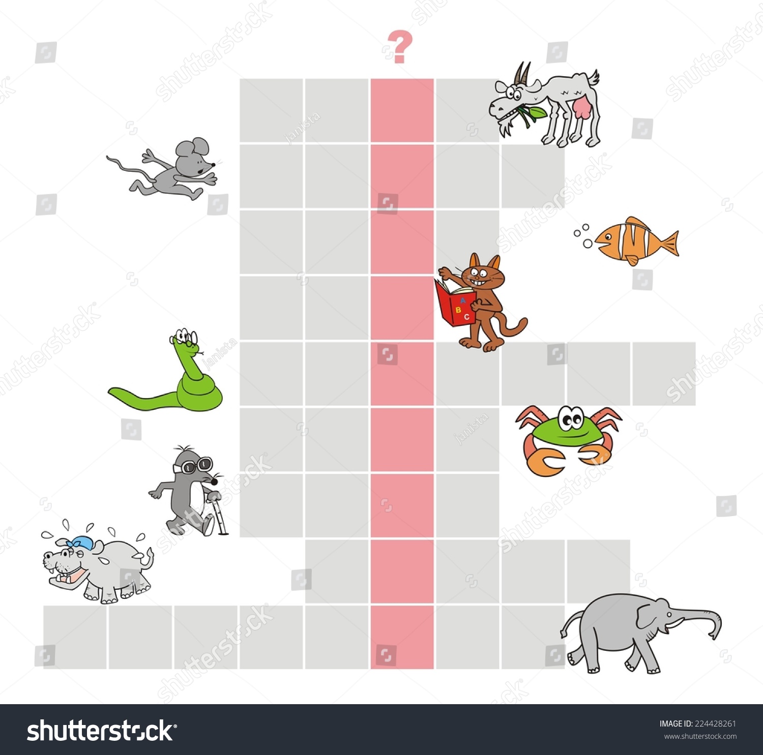 Crossword Animals Continent Australia Vector Fun Stock Vector (Royalty ...