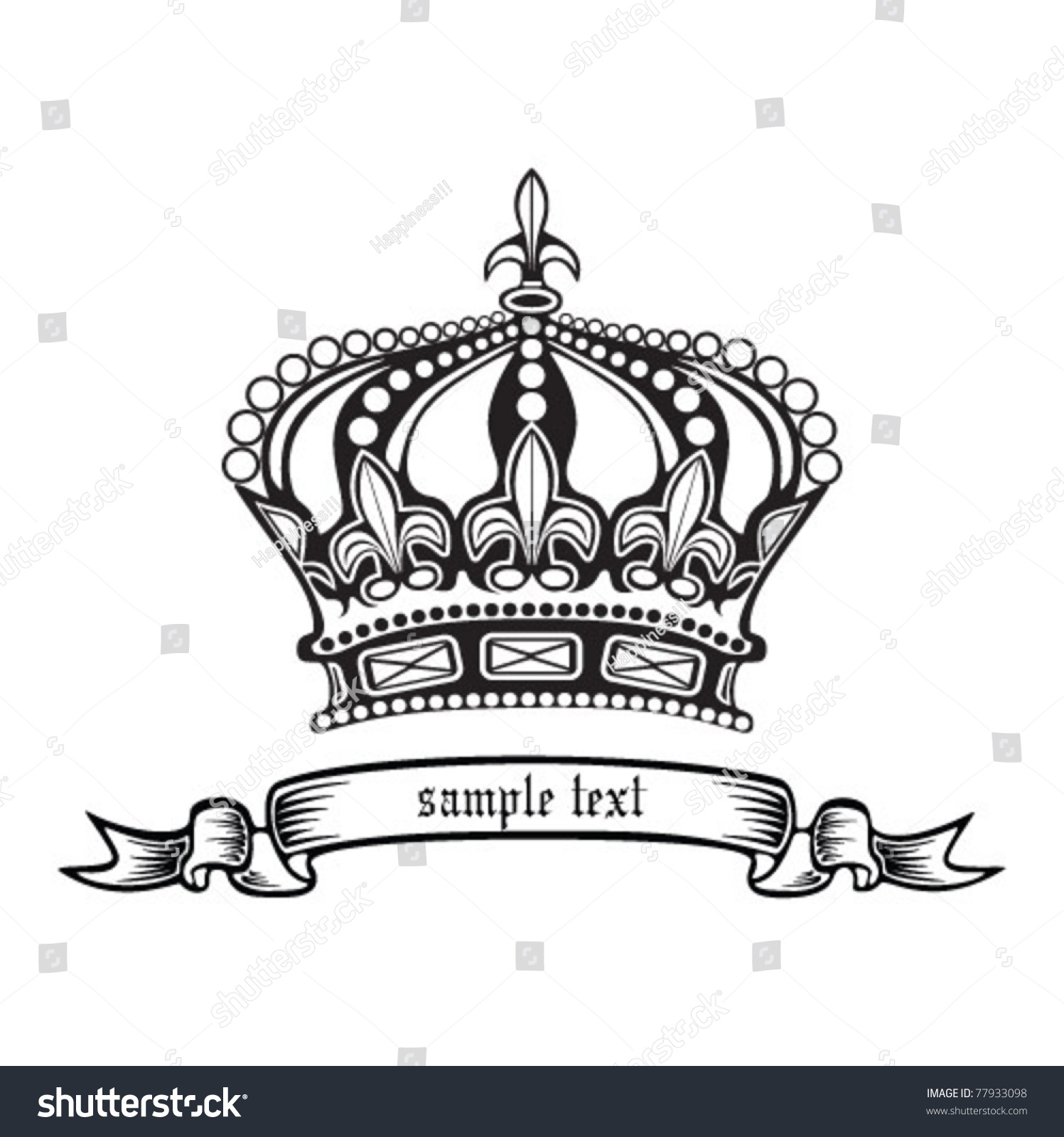 Crown Stock Vector Illustration 77933098 : Shutterstock