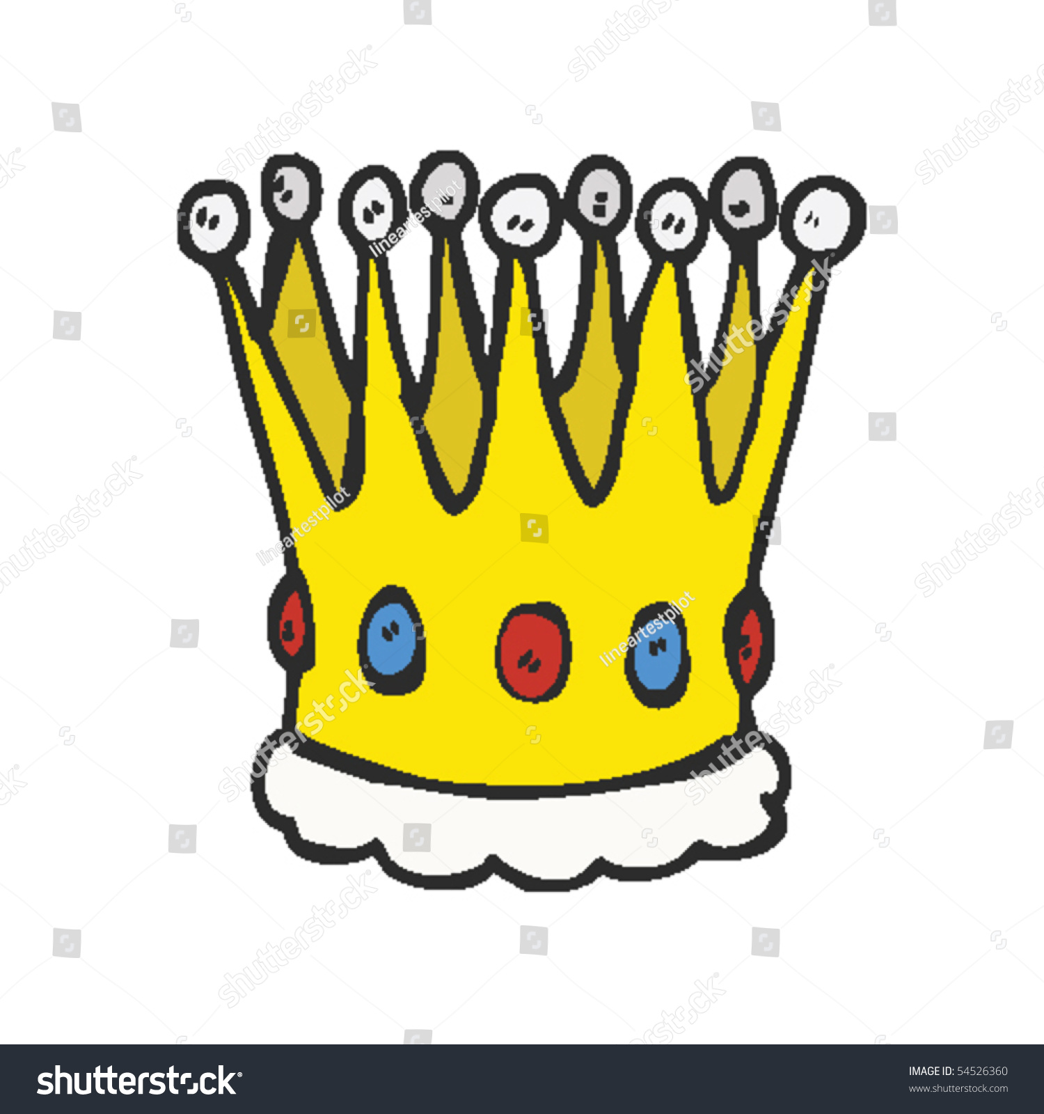 Crown Cartoon Stock Vector 54526360 - Shutterstock