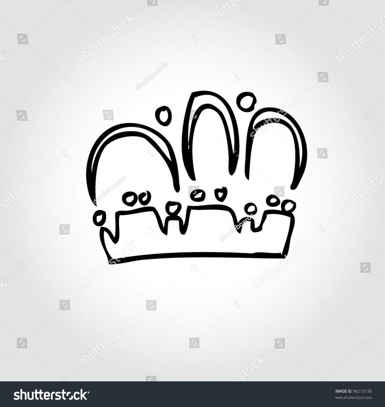 Crown Doodle Vector Good For Kids - 96215138 : Shutterstock