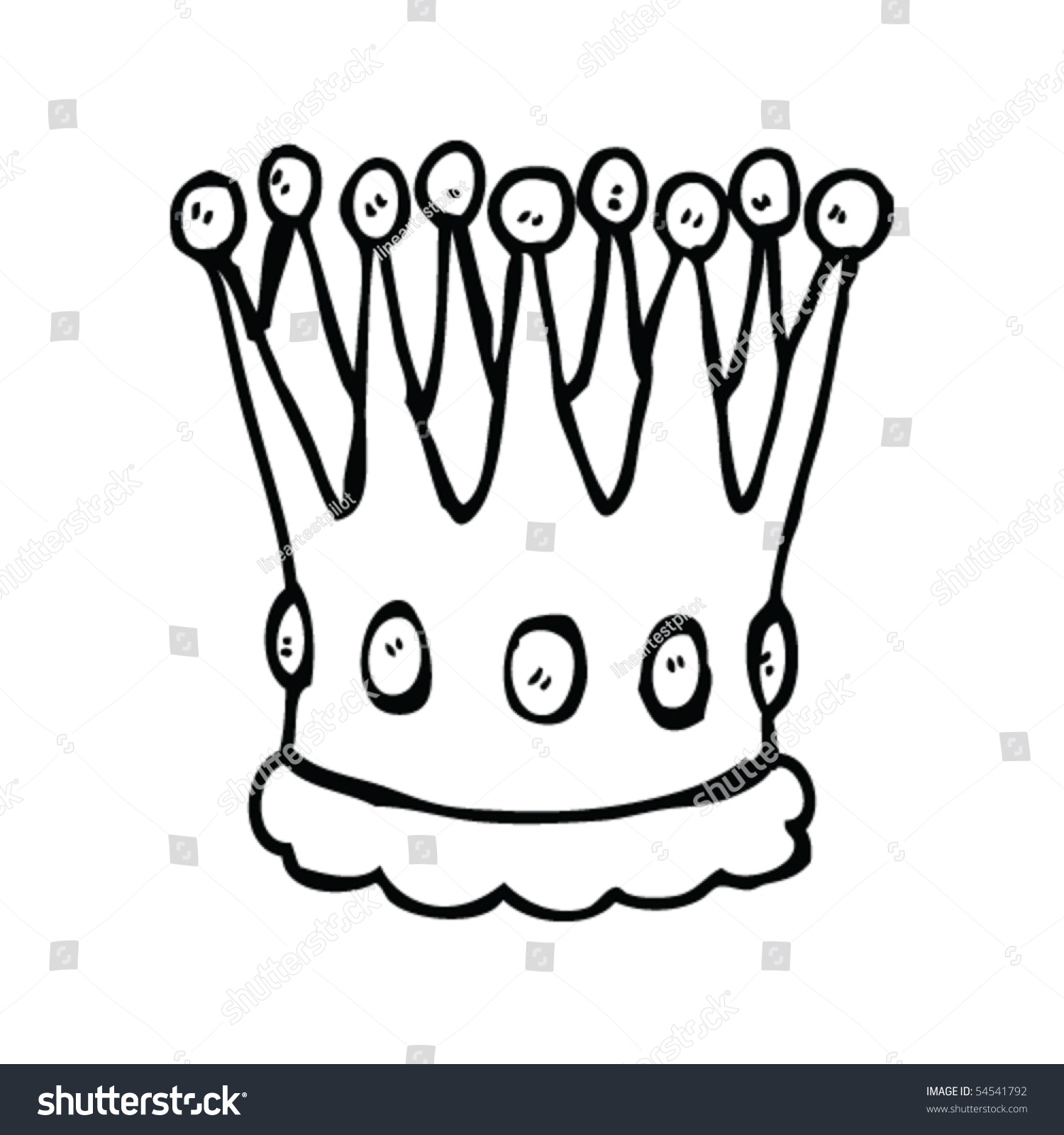 Crown Drawing Stock Vector 54541792 - Shutterstock