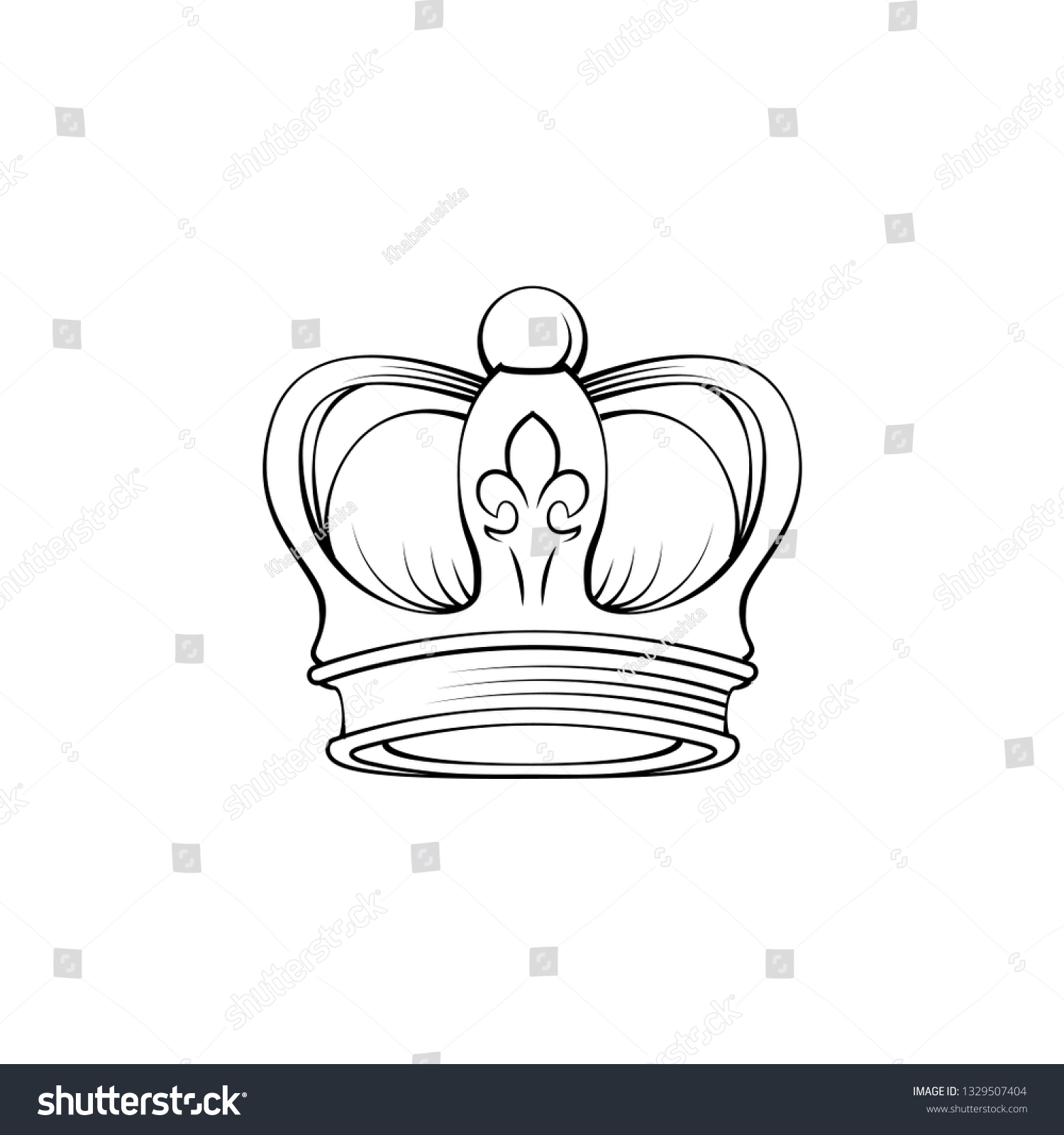 Crown Handdrawing Doodle Vector Illustration Isolated Stock Vector ...