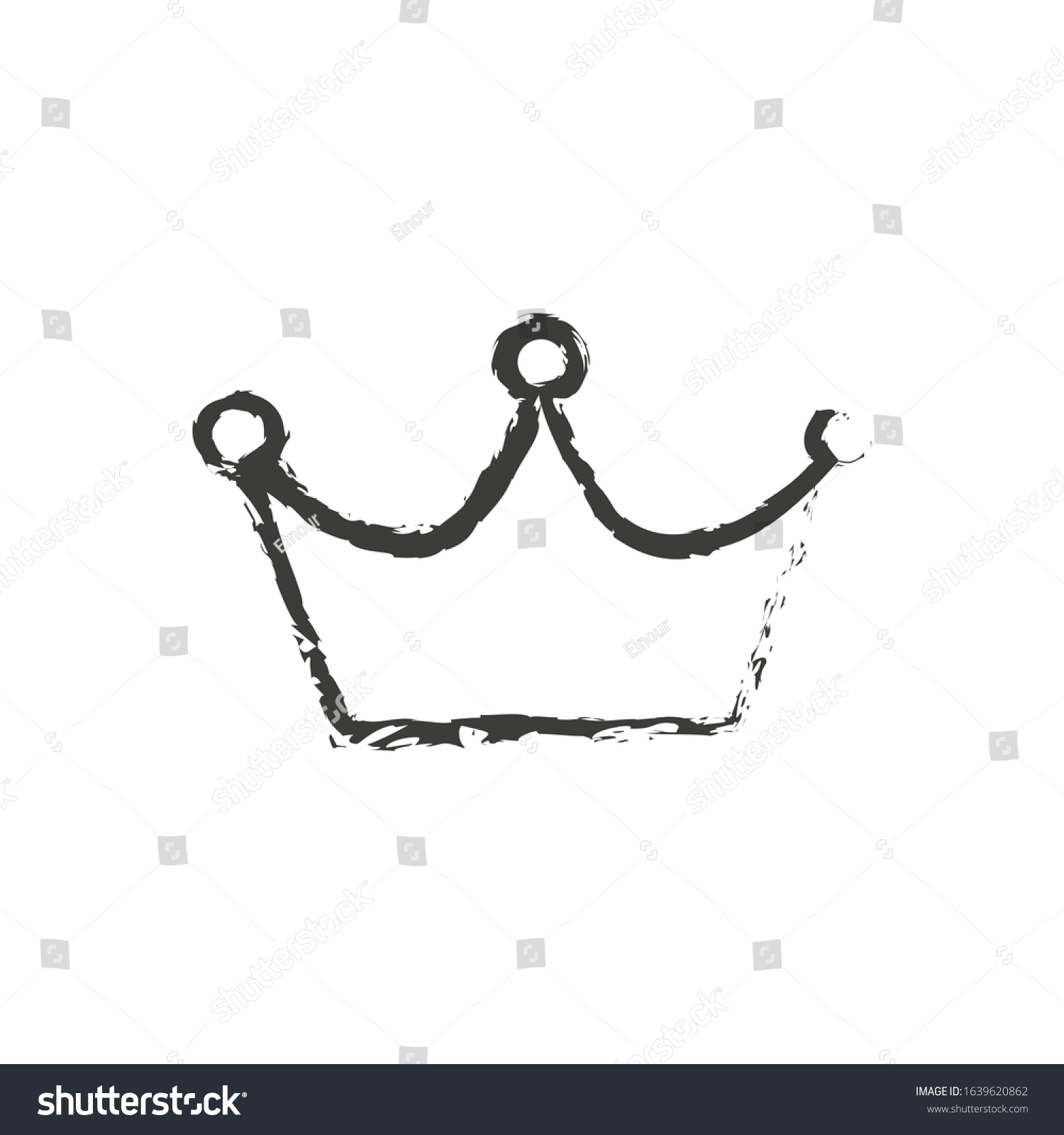 Crown Icon Trendy Flat Style Isolated Stock Vector (Royalty Free ...