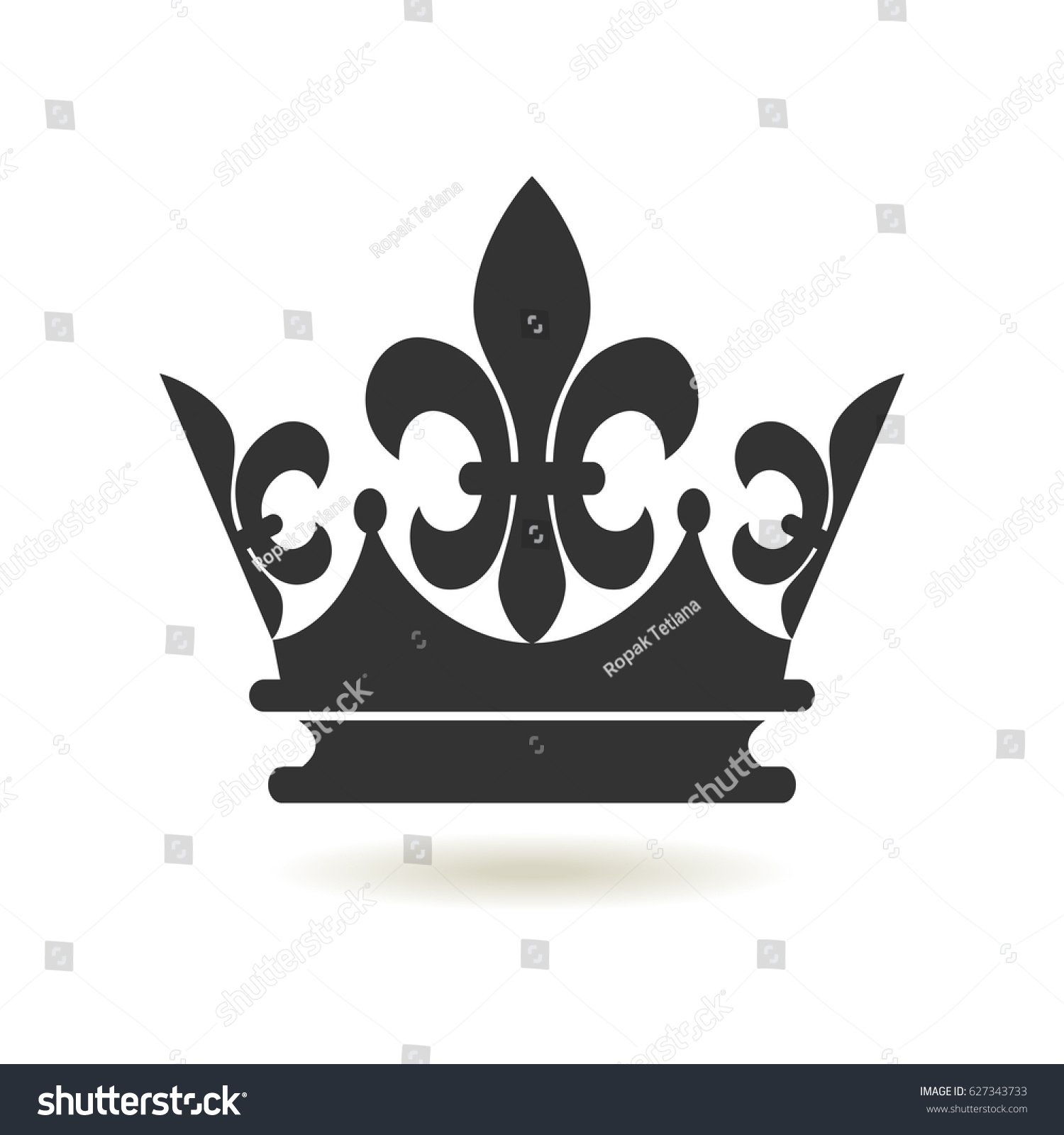 Crown Icon Trendy Flat Style Monarchy のベクター画像素材 ロイヤリティフリー