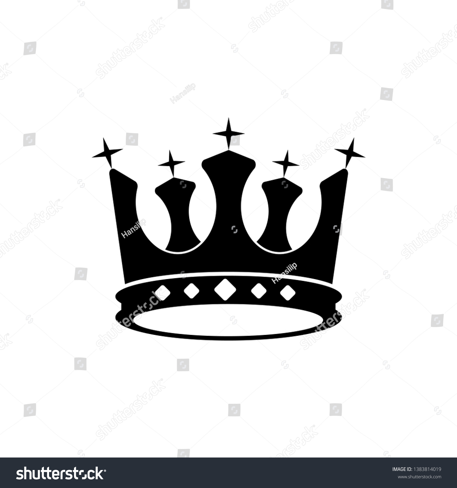 Crown Icon Mark Vector Illustration Vector Stock Vector (Royalty Free ...