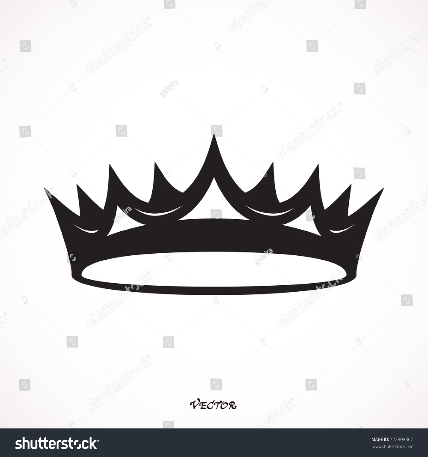 Crown Icon Single High Quality Outline Stock Vector (royalty Free 