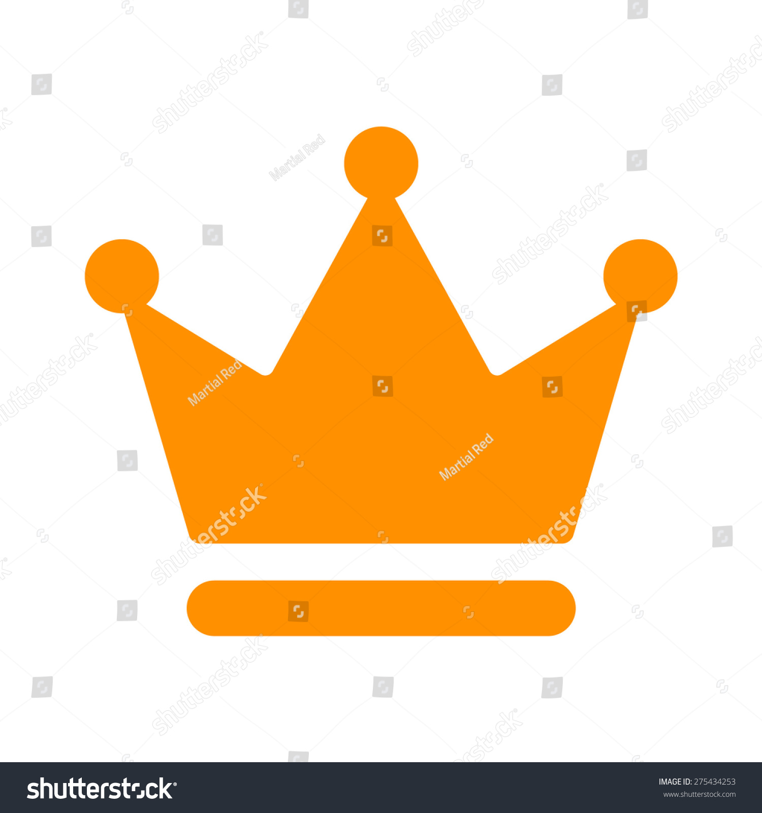 recommend clip art: Crown of the king or royal crown flat vector icon for apps and websites