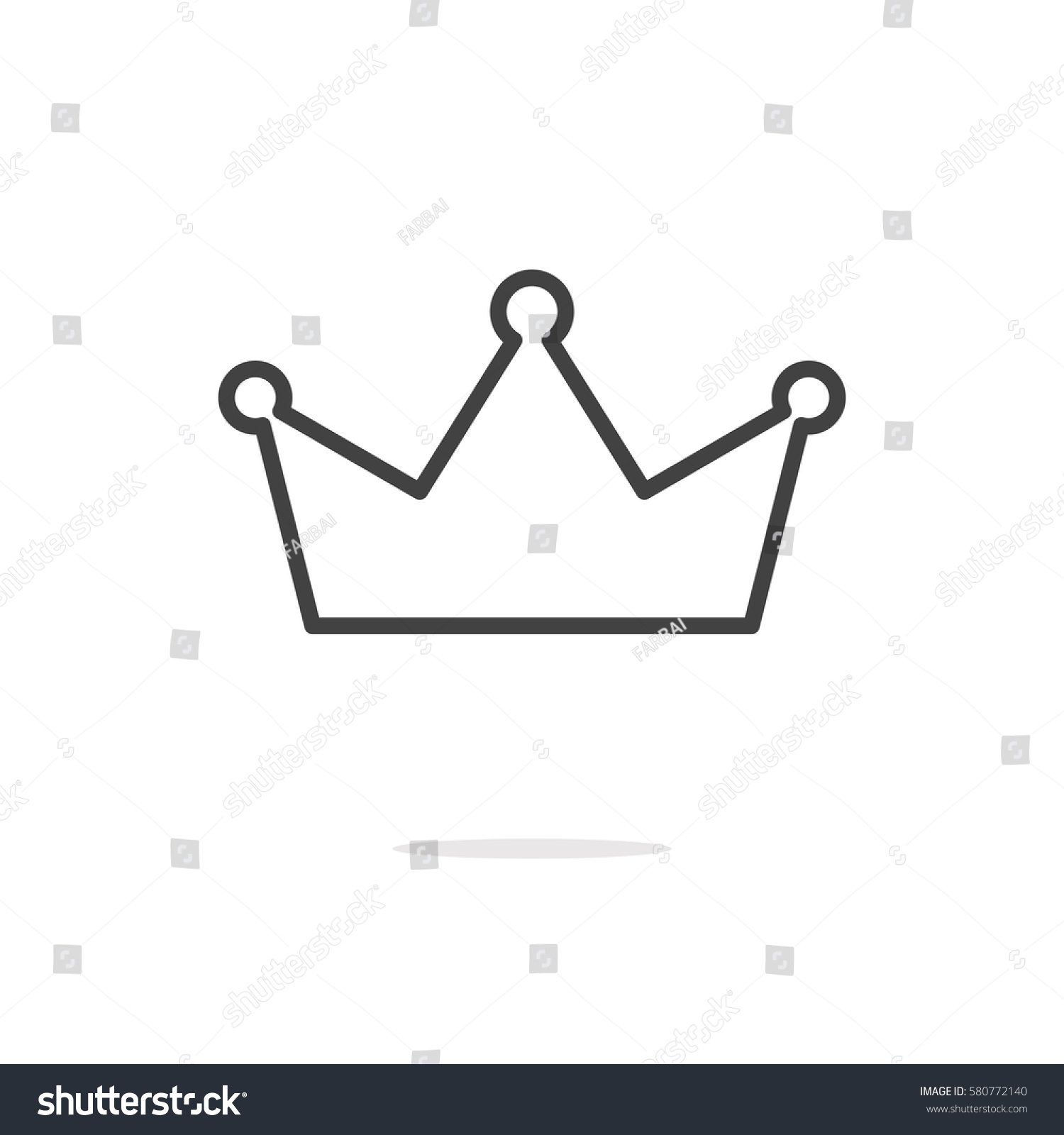 Crown Outline Icon Vector Stock Vector (Royalty Free) 580772140