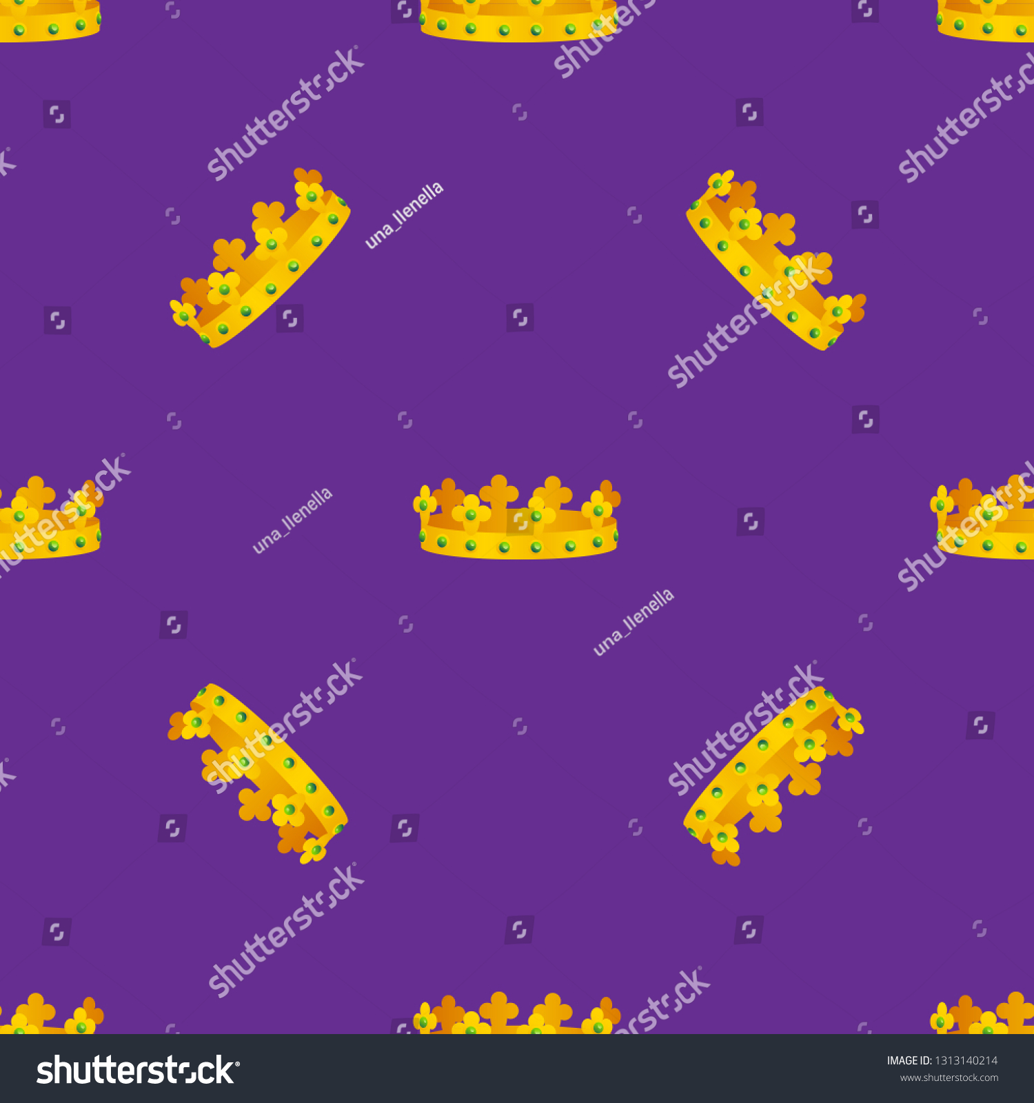 Crown Seamless Pattern Vector Illustration Stock Vector (Royalty Free ...