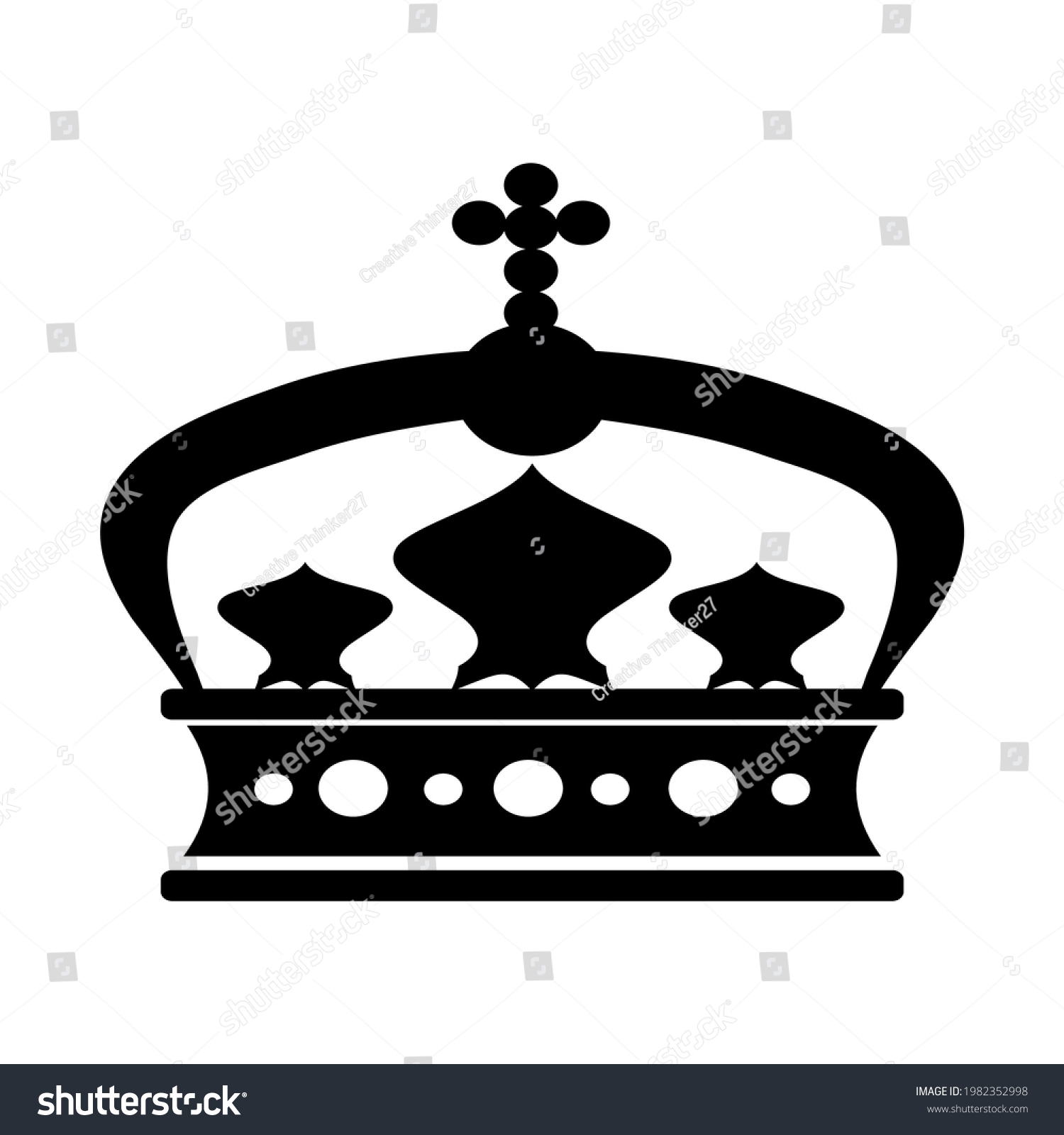 Crown Silhouette Hd Stock Vector Image Stock Vector (Royalty Free ...