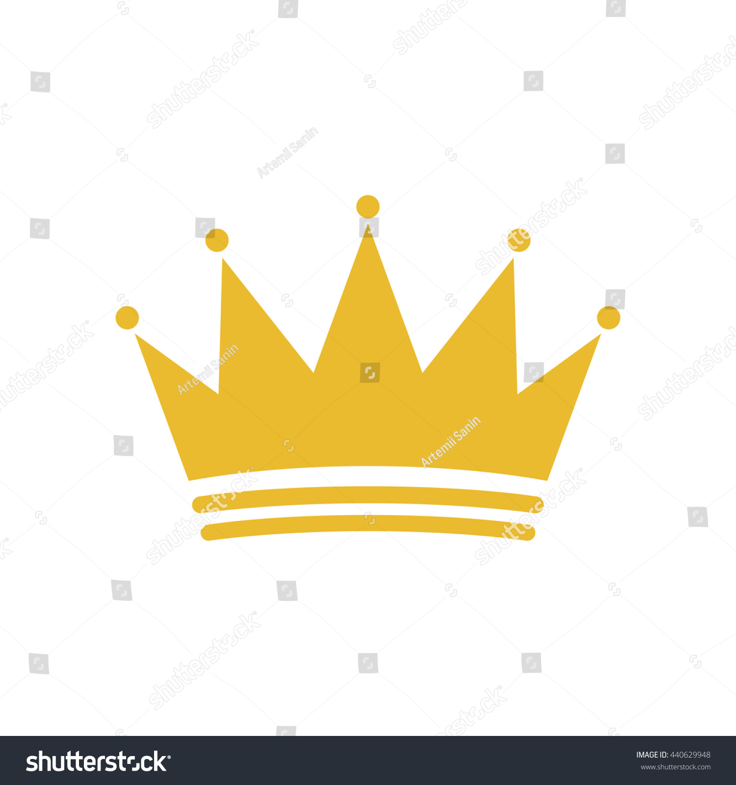 Crown Vector Icon On White - 440629948 : Shutterstock