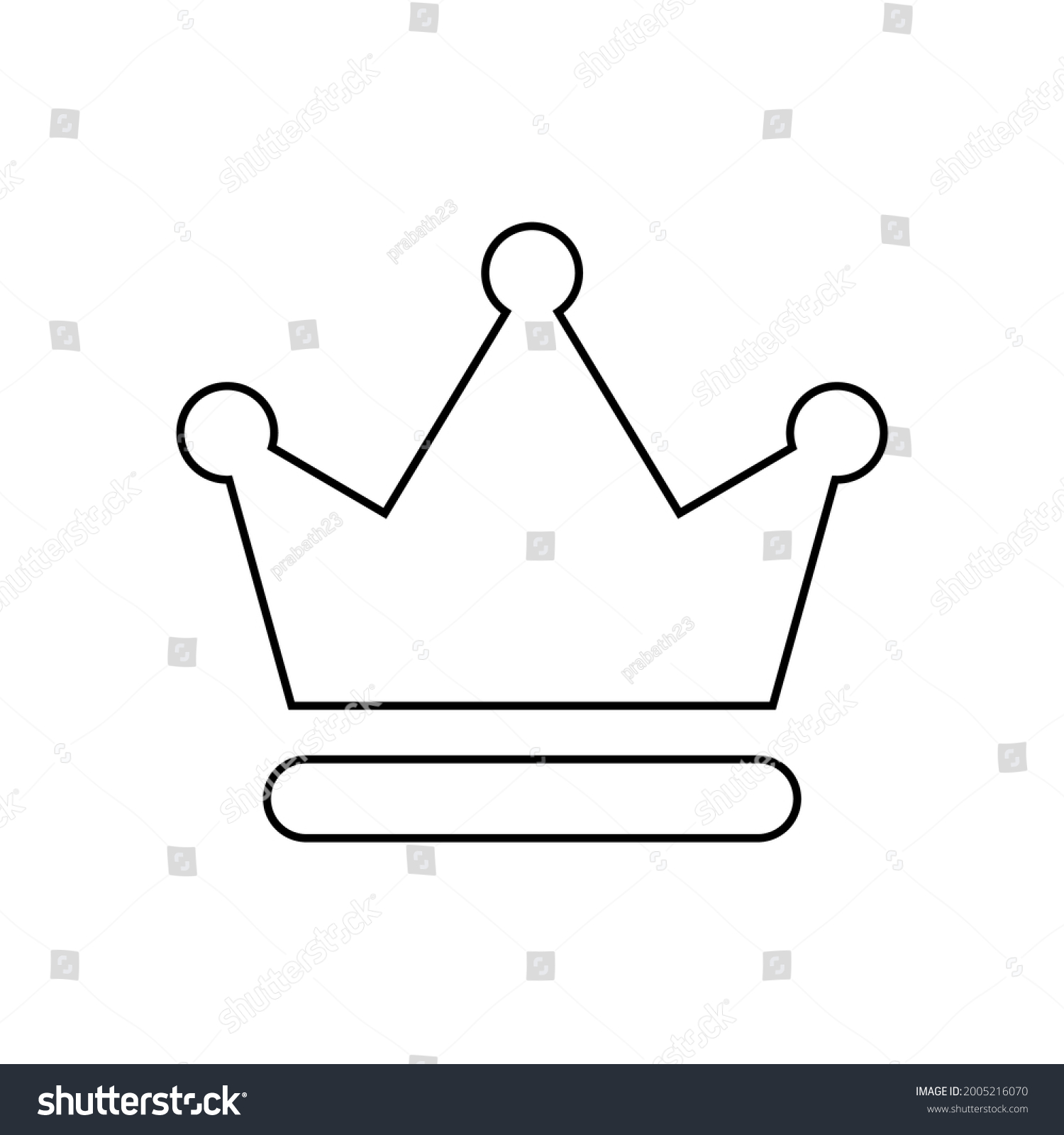 Crown Vector Isolated On White Background Stock Vector (Royalty Free ...