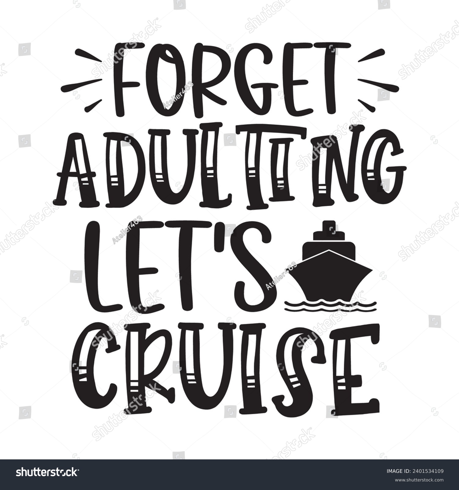 SVG of Cruise Quotes Illustration, Boat Life, Boating and Cut Files for Crafters, cruise ship, anchor, boat, oh ship it svg