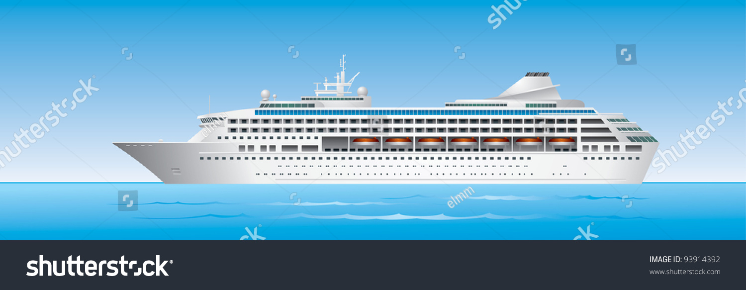 Cruise Ship Ocean Bon Voyage Tourism Stock Vector (Royalty Free ...