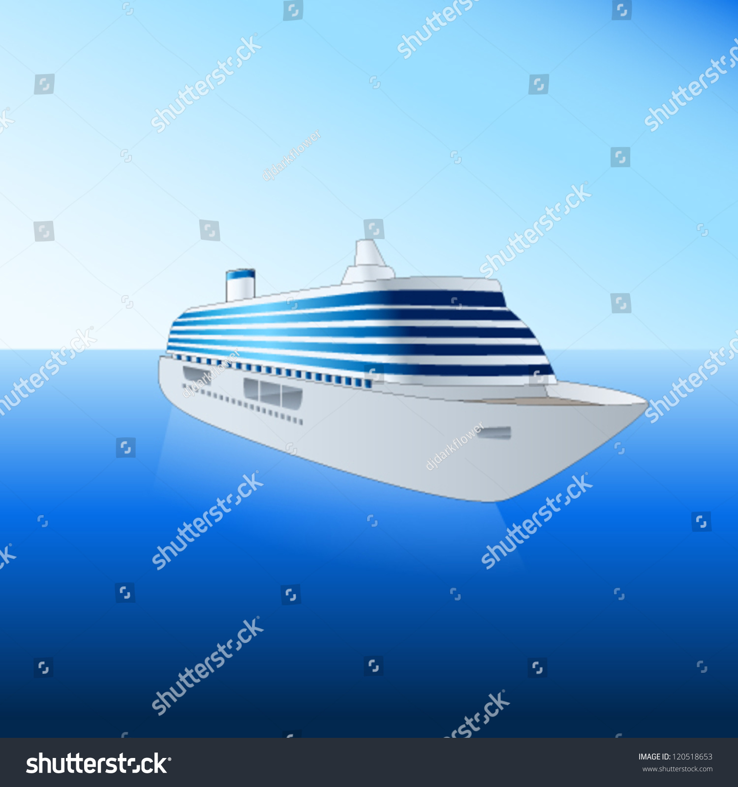 Cruise Ship Vector Illustration Eps 10 Stock Vector (Royalty Free ...