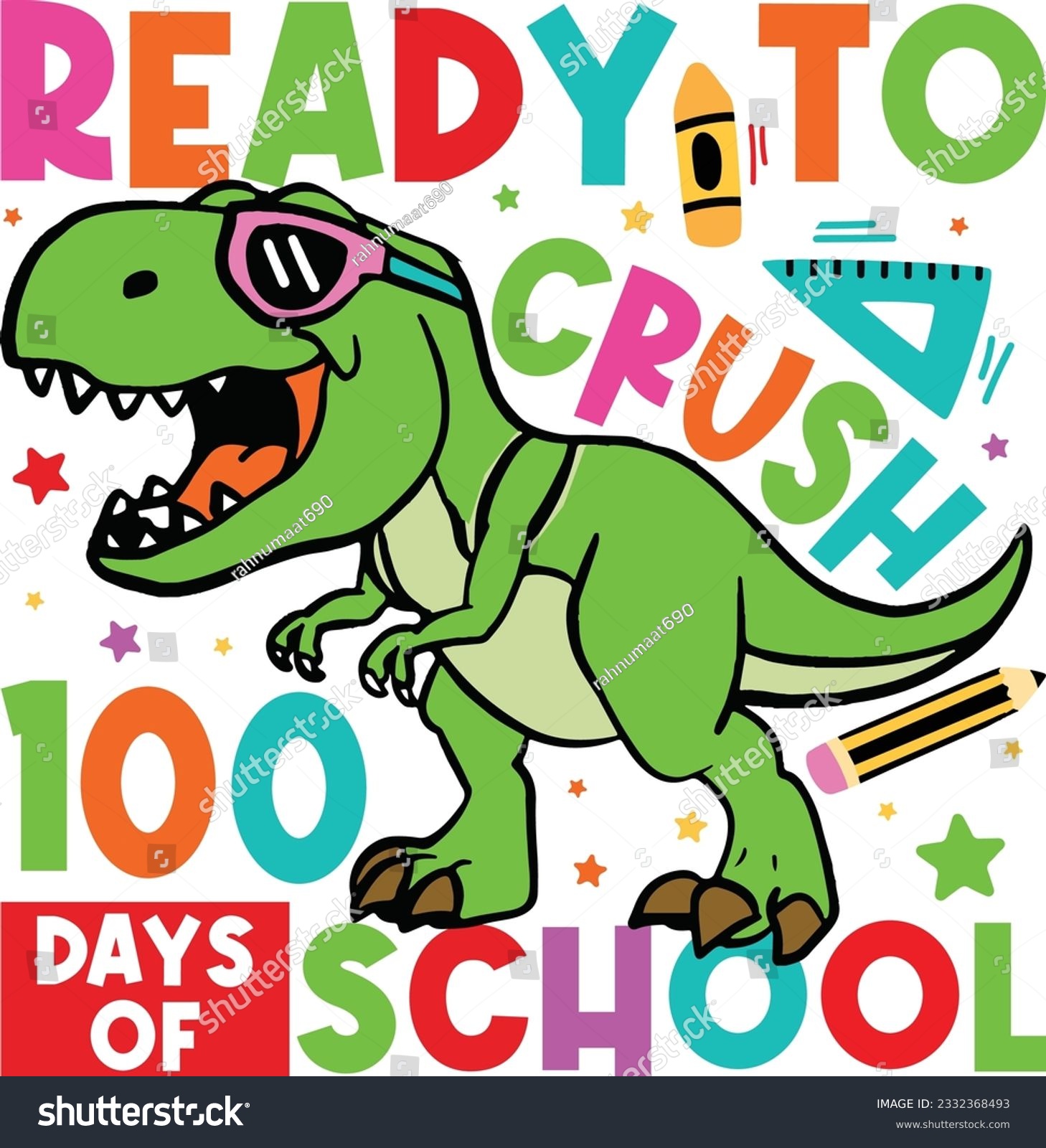 SVG of Crushed 100 days of school svg design, back to school, kindergartens svg, pre k funny kids
 svg