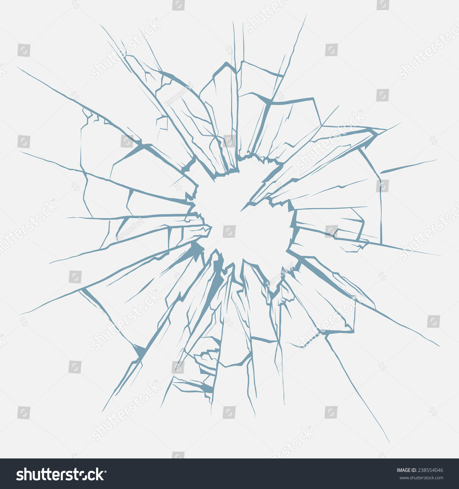 SVG of Crushed glass hand drawn, vector illustration svg