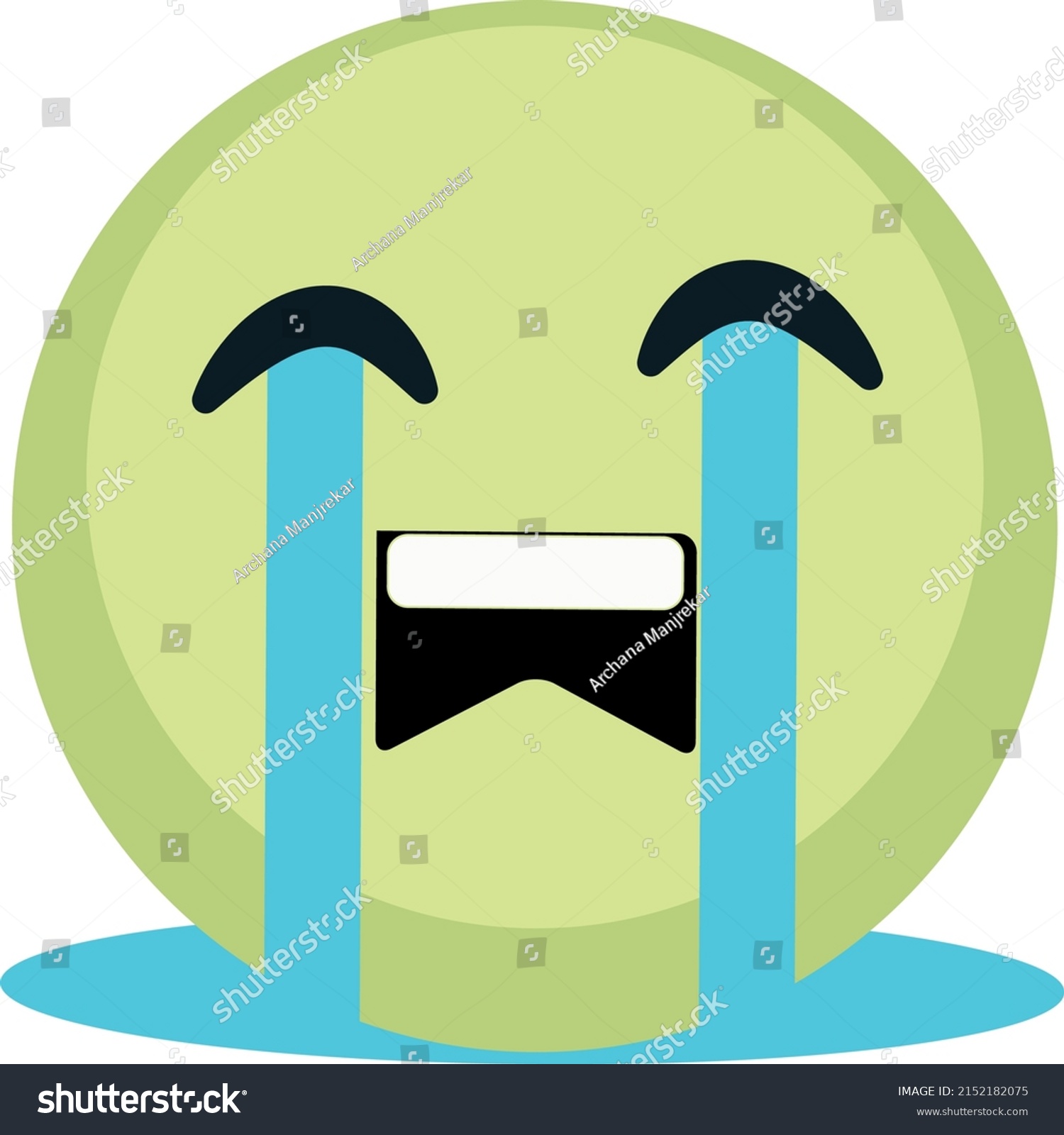 Crying Face Tears Emoji Emoticon Illustration Stock Vector (Royalty ...