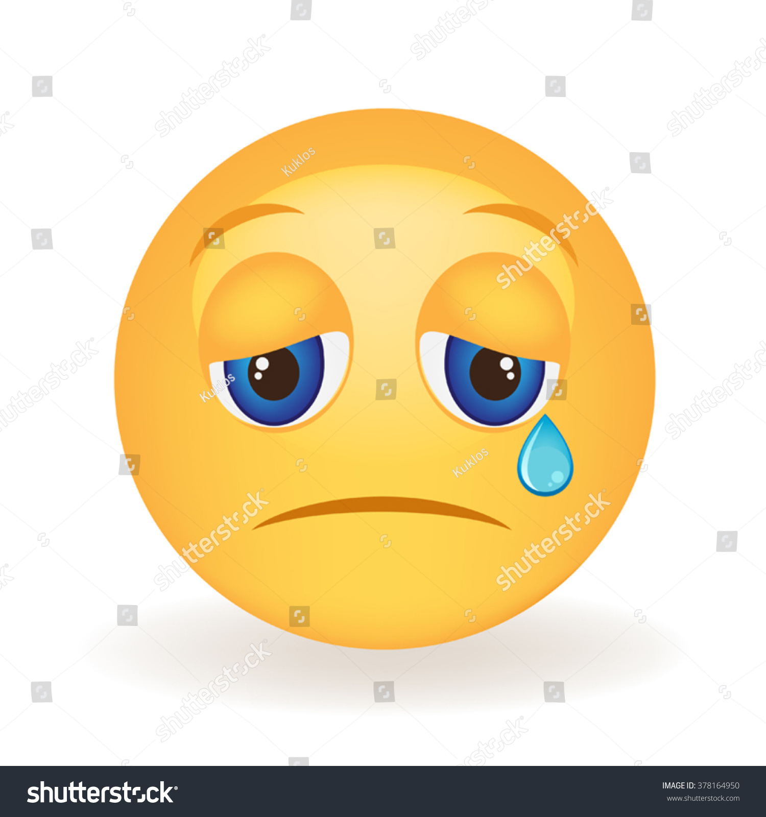 Crying Smiley Face Stock Vector 378164950 - Shutterstock