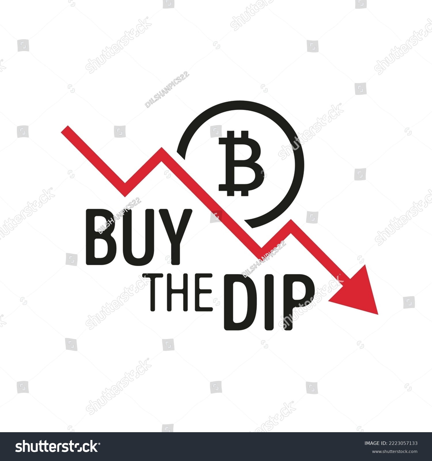 SVG of Crypto currency buy the dip vector illustration. svg