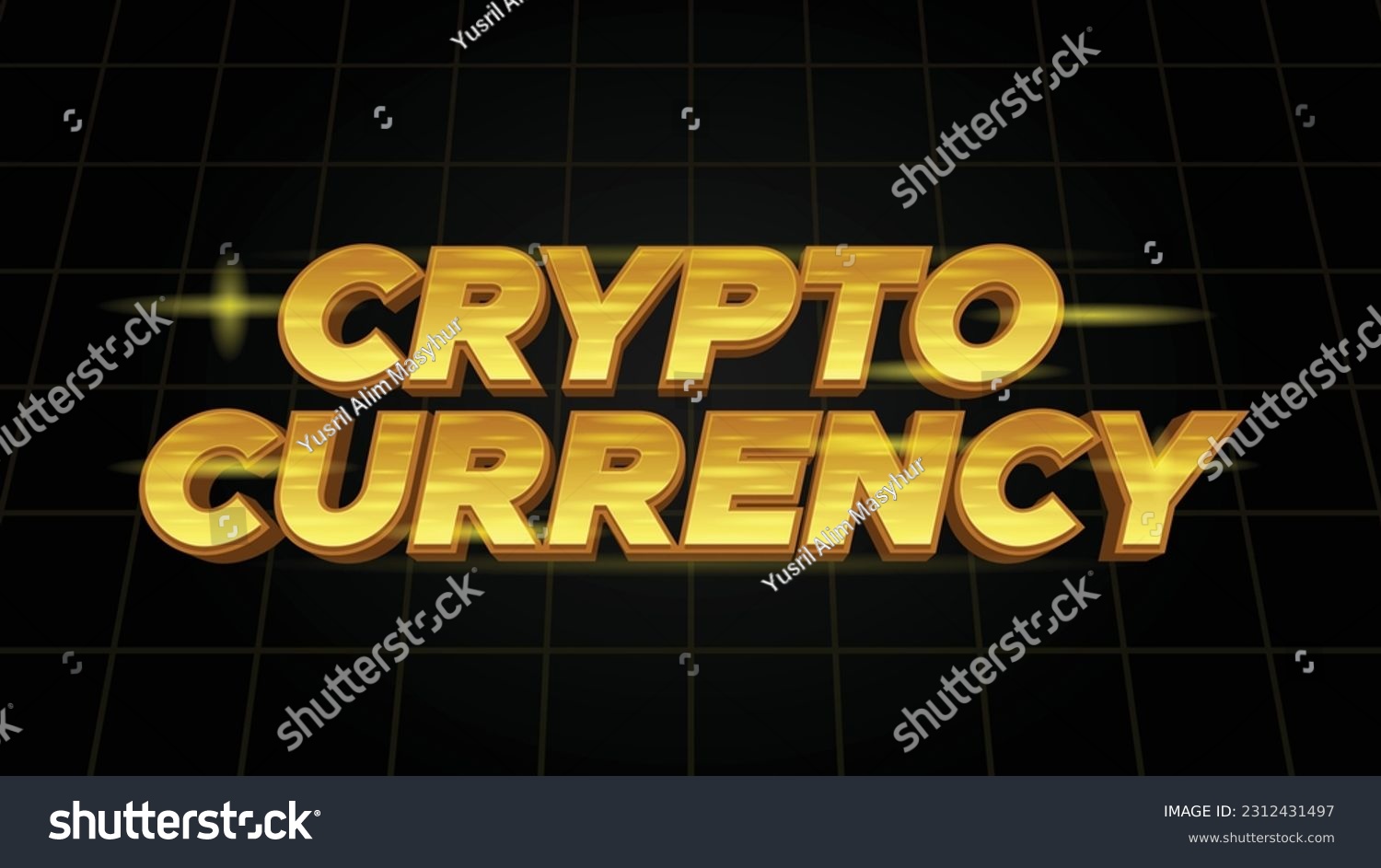 SVG of Crypto Currency 3D Style Vector Typography svg