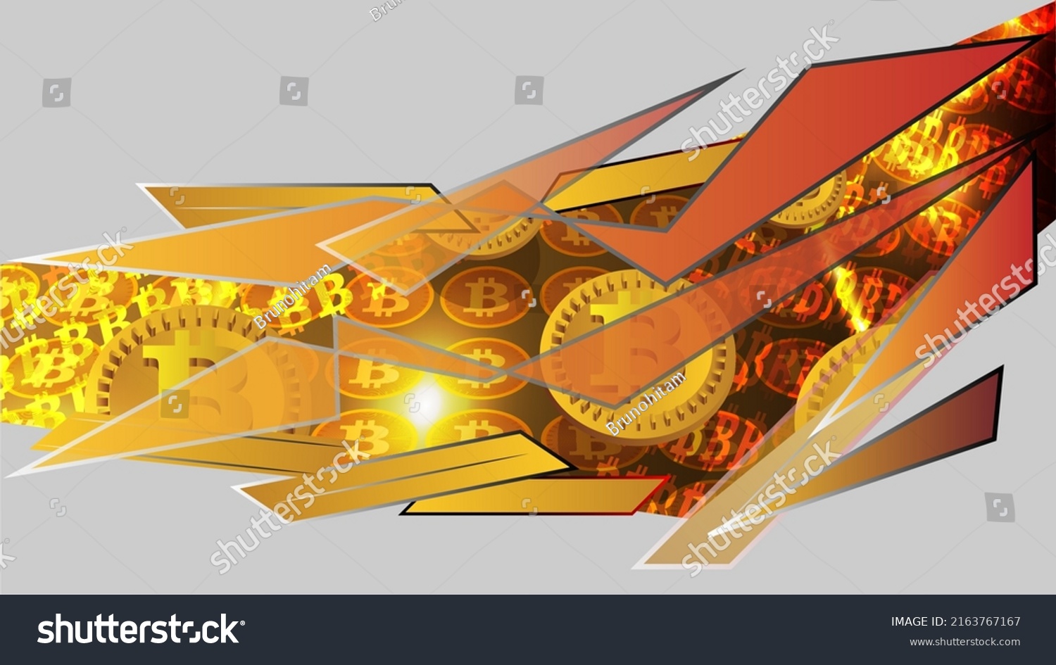SVG of Crypto currency gold sticker stripes with glowing color dodge Styles. 3D design background. svg