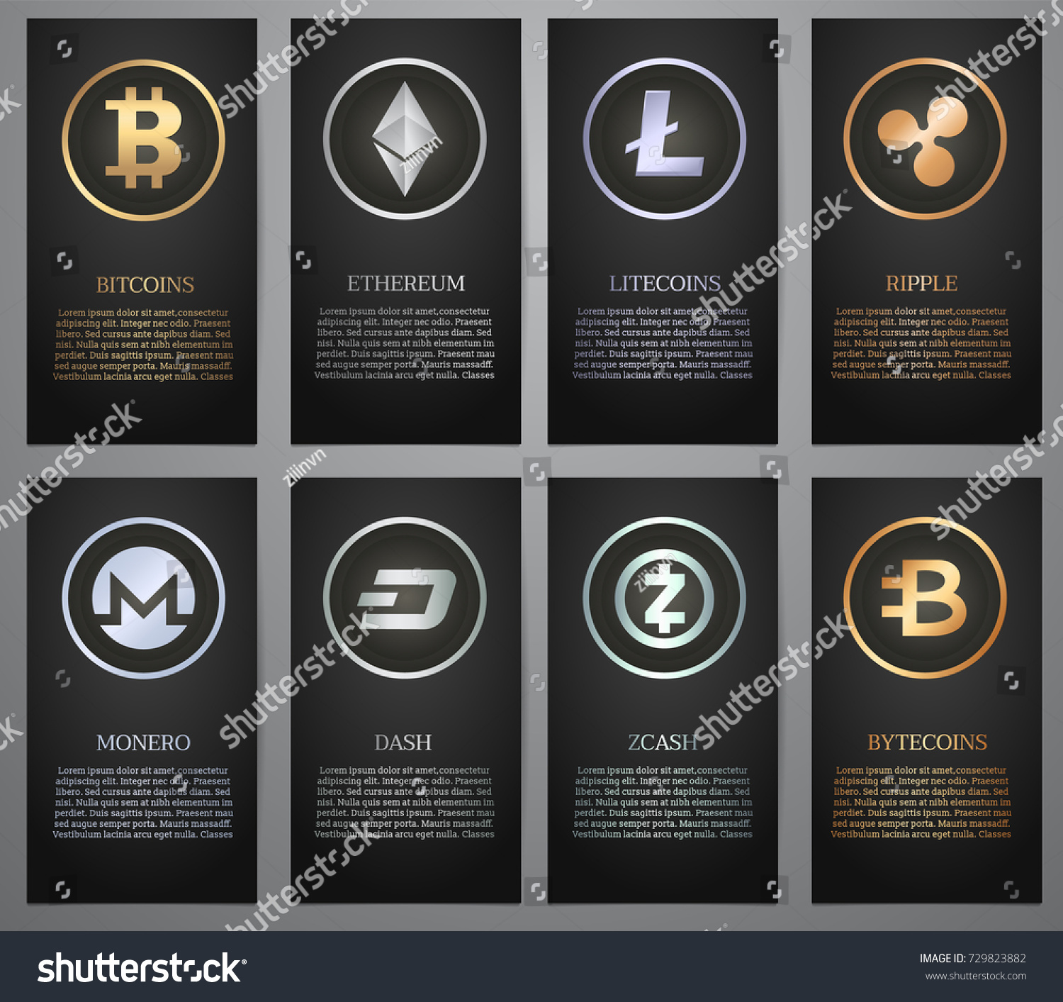 SVG of Cryptocurrency, Black banner, Vector illustration. svg