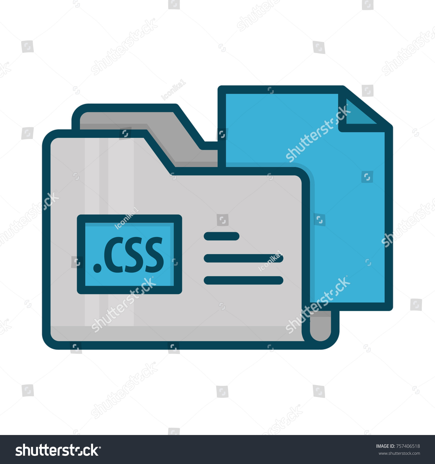 Css Folder Icon Stock Vector (Royalty Free) 757406518 | Shutterstock
