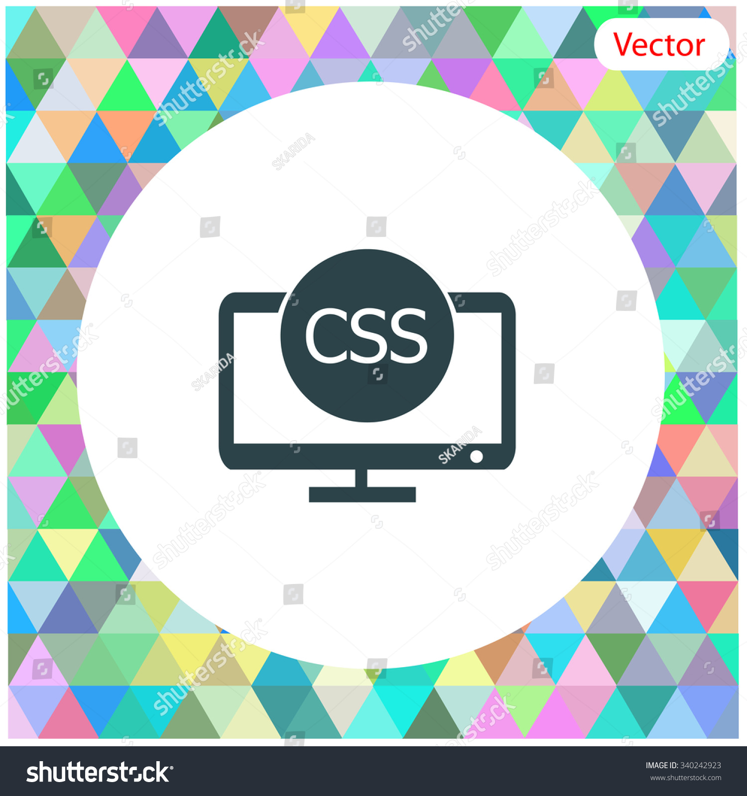 Css Icon Programming Language Stock Vector (Royalty Free) 340242923 ...