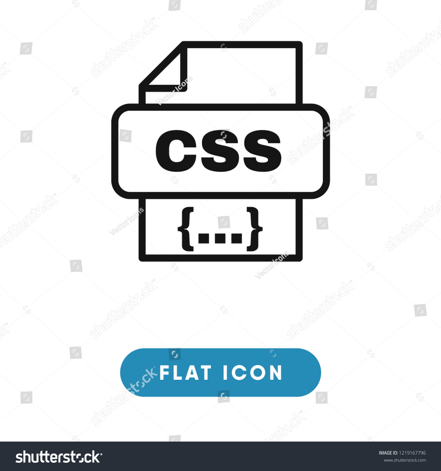 Css Vector Icon Stock Vector (Royalty Free) 1219167796 | Shutterstock