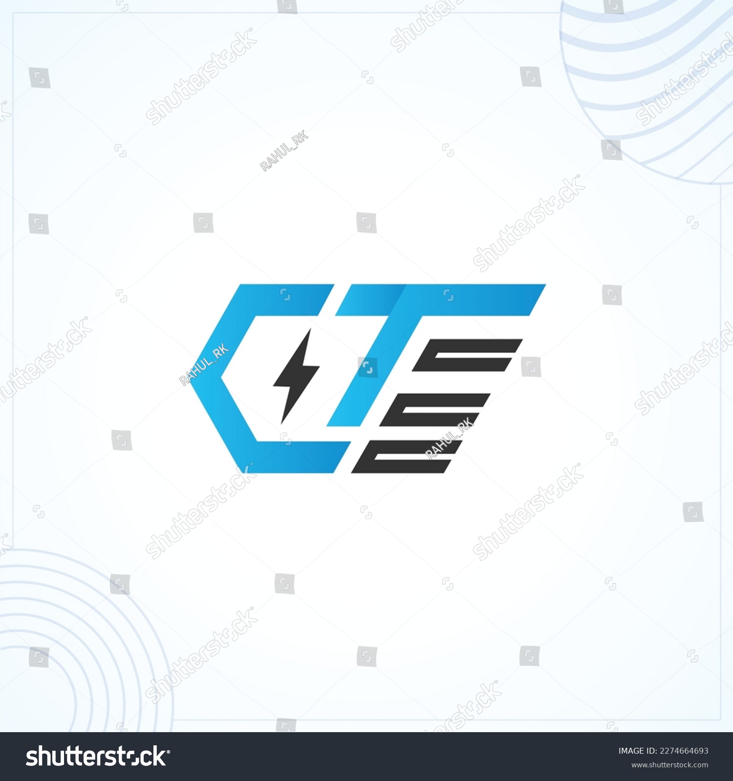 SVG of CTE Charge Logo Template In Modern Creative Minimal Style Vector Design svg