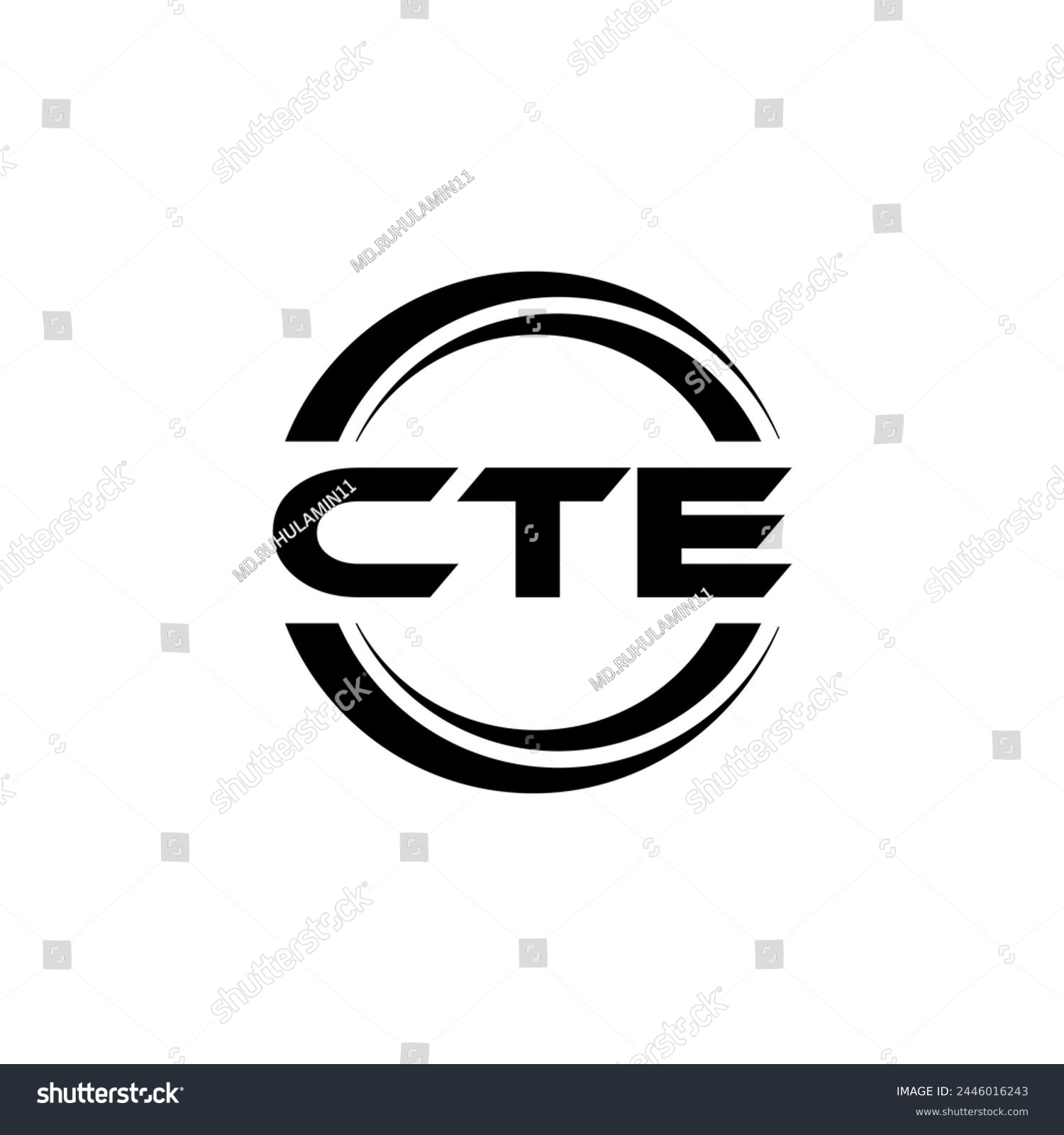 SVG of CTE Letter Logo Design, Inspiration for a Unique Identity. Modern Elegance and Creative Design. Watermark Your Success with the Striking this Logo. svg