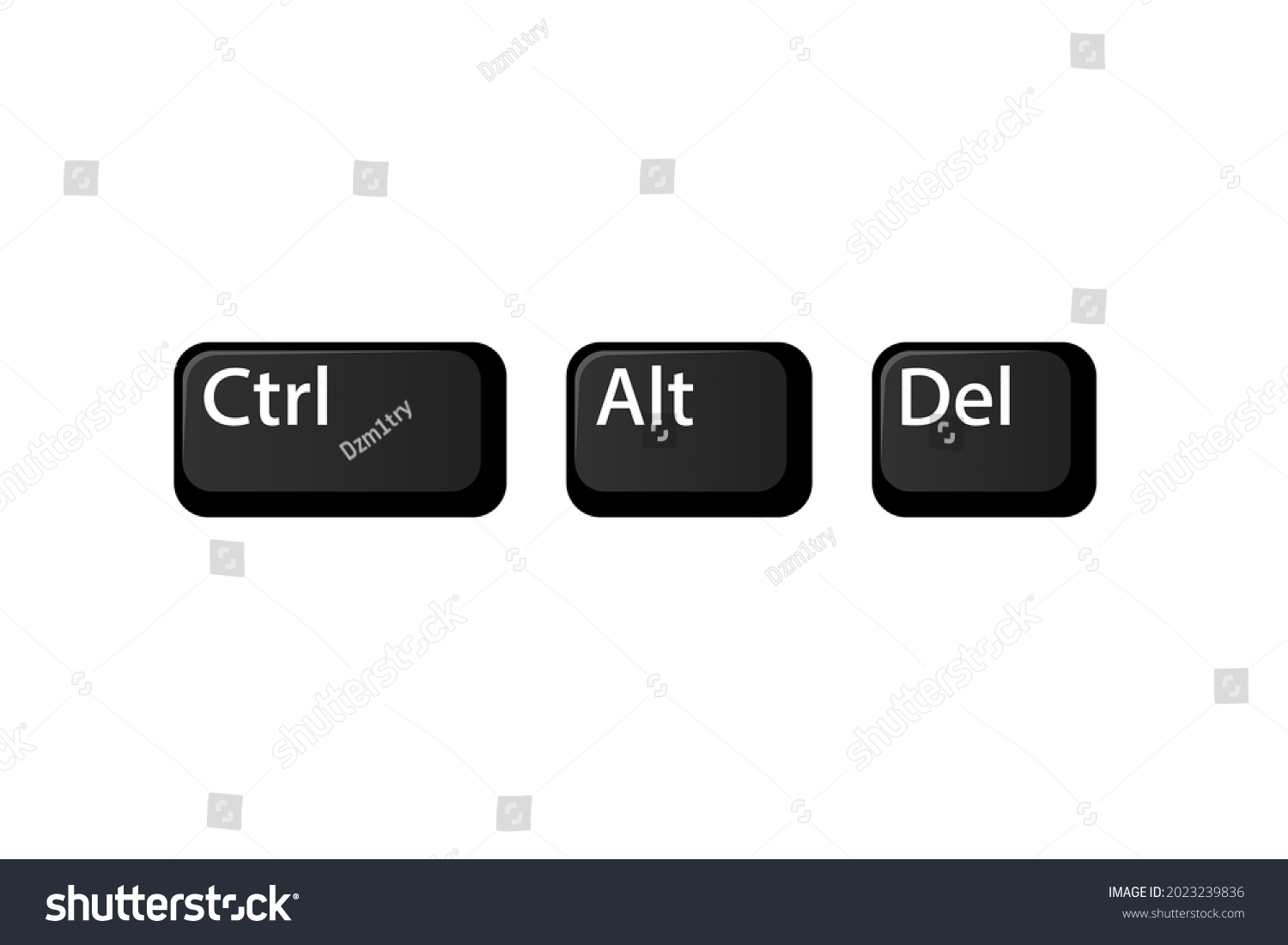 Ctrl Alt Del Key Icon Clipart 库存矢量图（免版税）2023239836 8420