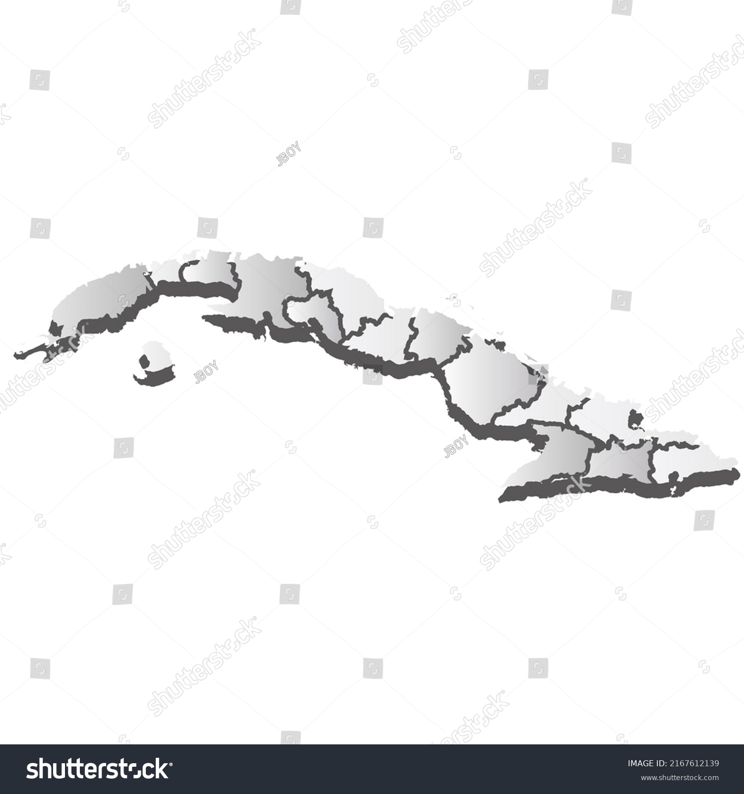 Cuba Map Silhouette White Icon Stock Vector (Royalty Free) 2167612139 ...