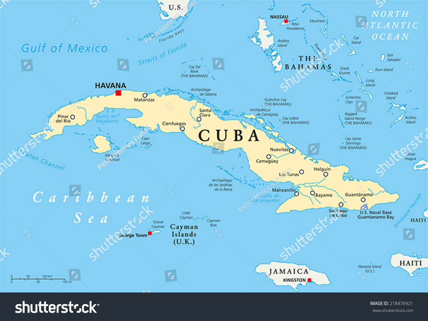 capital of cuba map Cuba Political Map Capital Havana National Stock Vector Royalty capital of cuba map