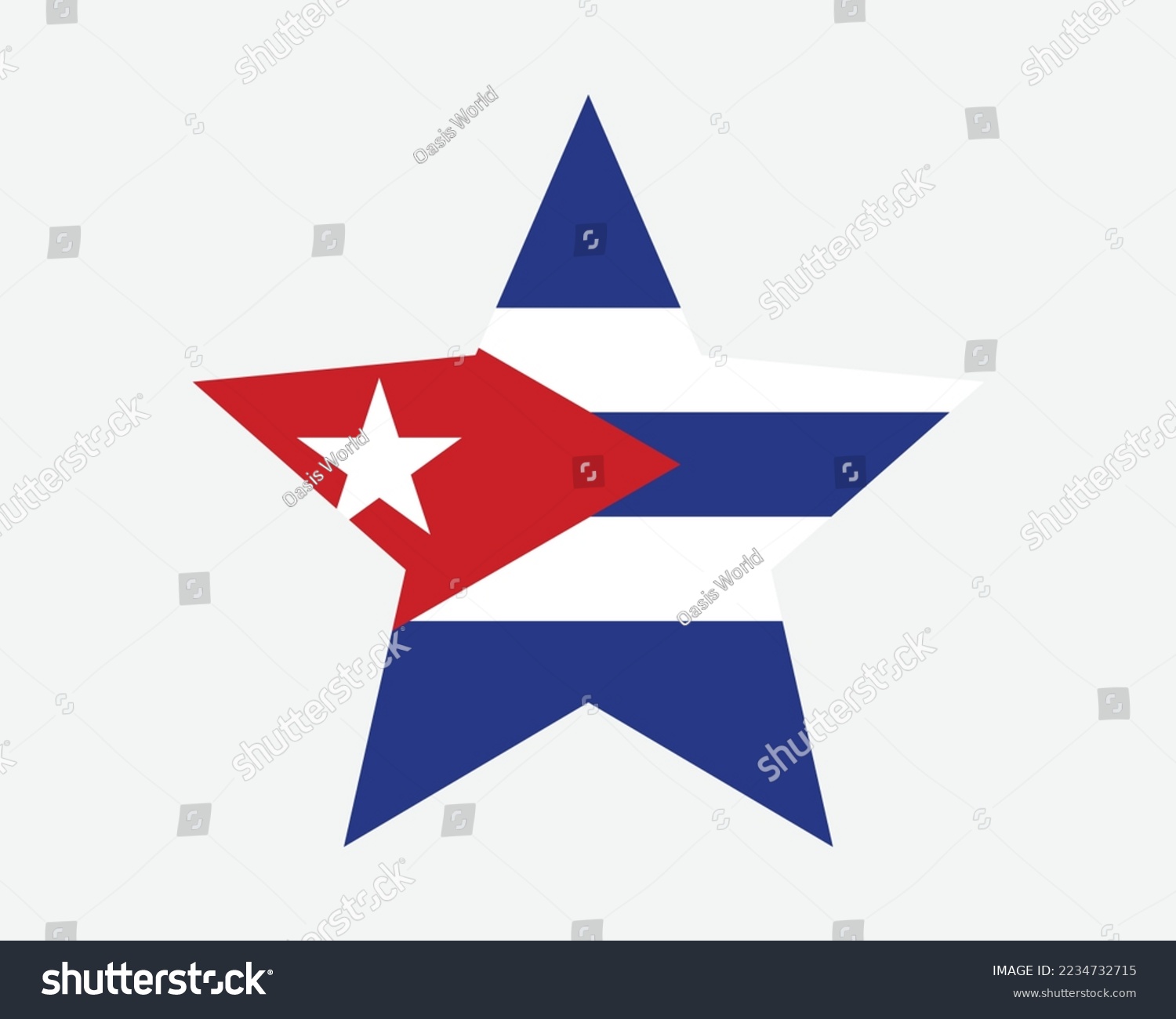 SVG of Cuba Star Flag. Cuban Star Shape Flag. Republic of Cuba Country National Banner Icon Symbol Vector 2D Flat Artwork Graphic Illustration svg