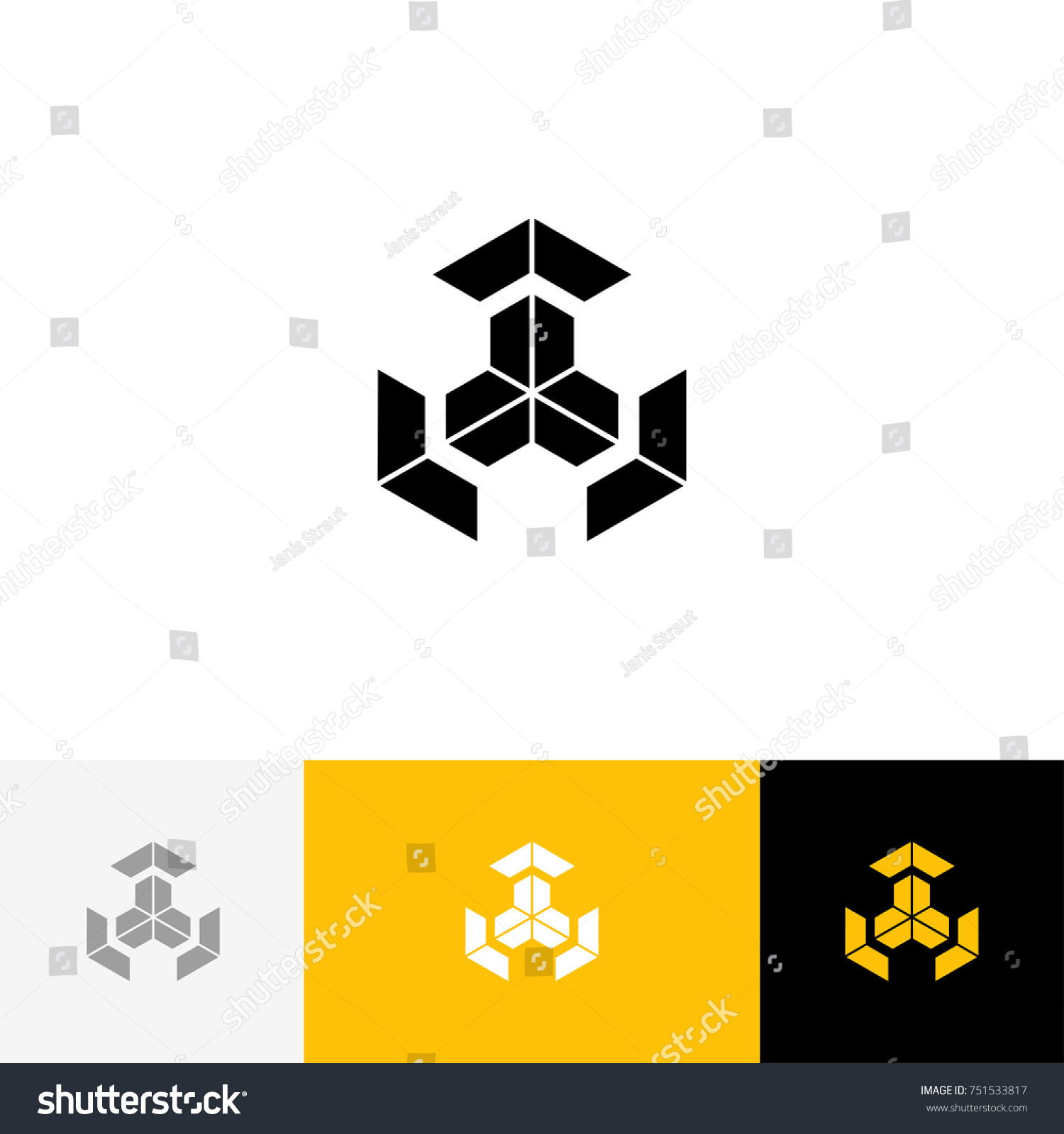 Cube Vector Logo Logotype Icon Symbol Stock Vector (Royalty Free ...