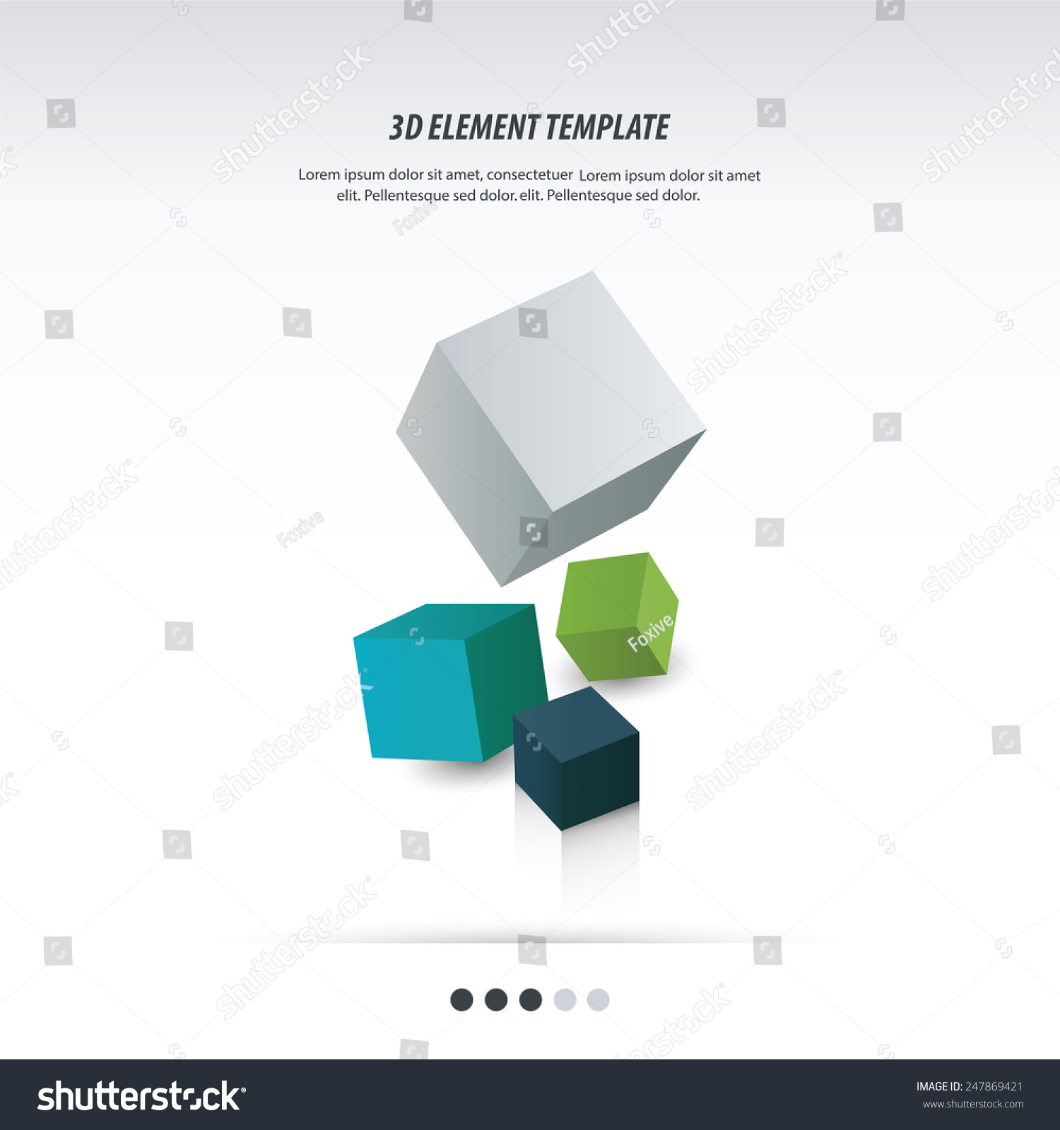 Cubes Element 3d Template Design: vector de stock (libre de regalías ...