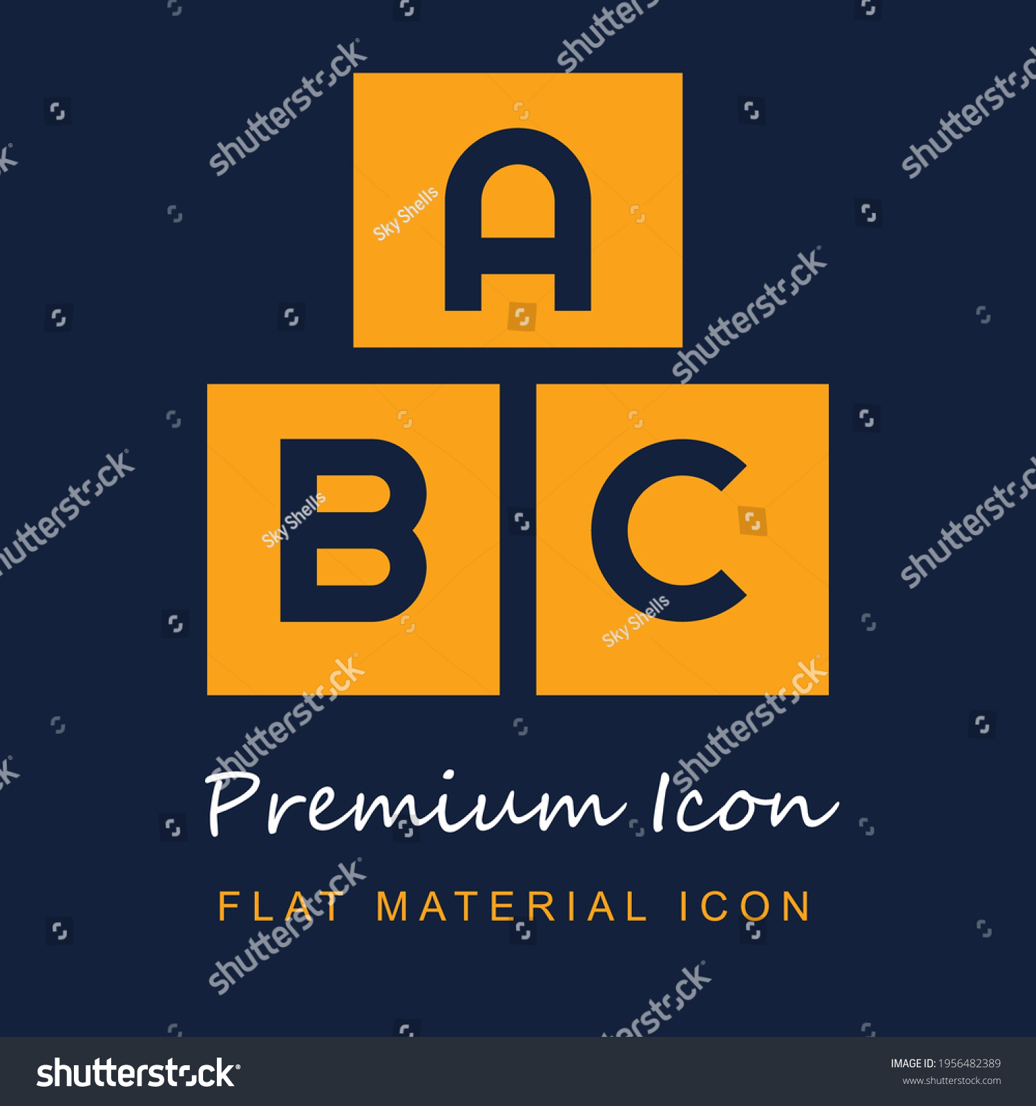 SVG of Cubes premium material ui ux isolated vector icon in navy blue and orange colors svg