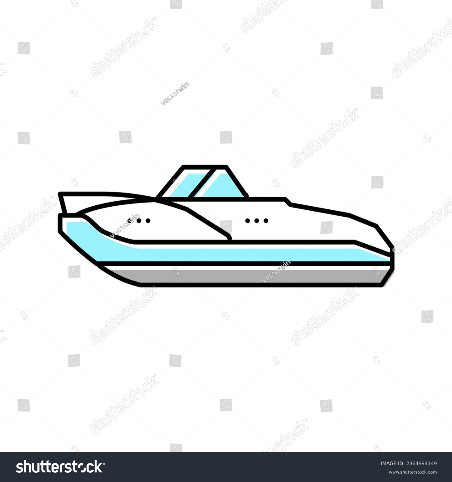 SVG of cuddy cabins boat color icon vector. cuddy cabins boat sign. isolated symbol illustration svg