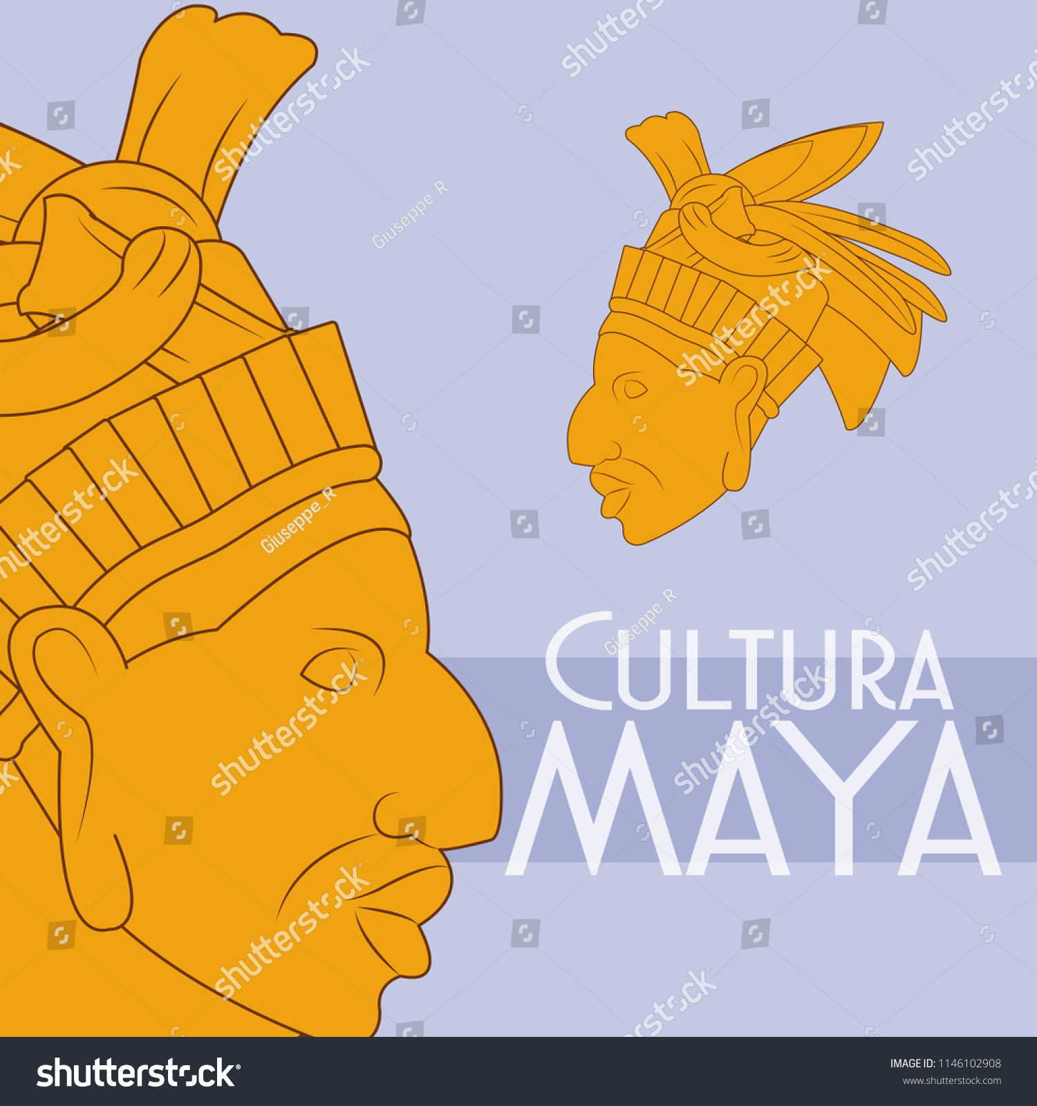 Vector De Stock Libre De Regalias Sobre Cultura Maya Postcard