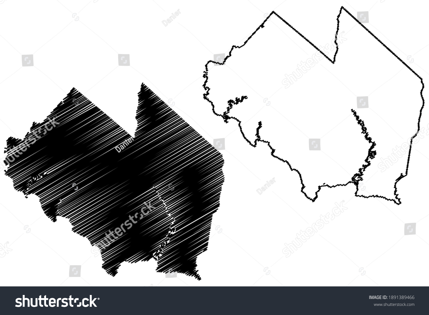 SVG of Cumberland County, New Jersey (U.S. county, United States of America, USA, U.S., US) map vector illustration, scribble sketch Cumberland map svg