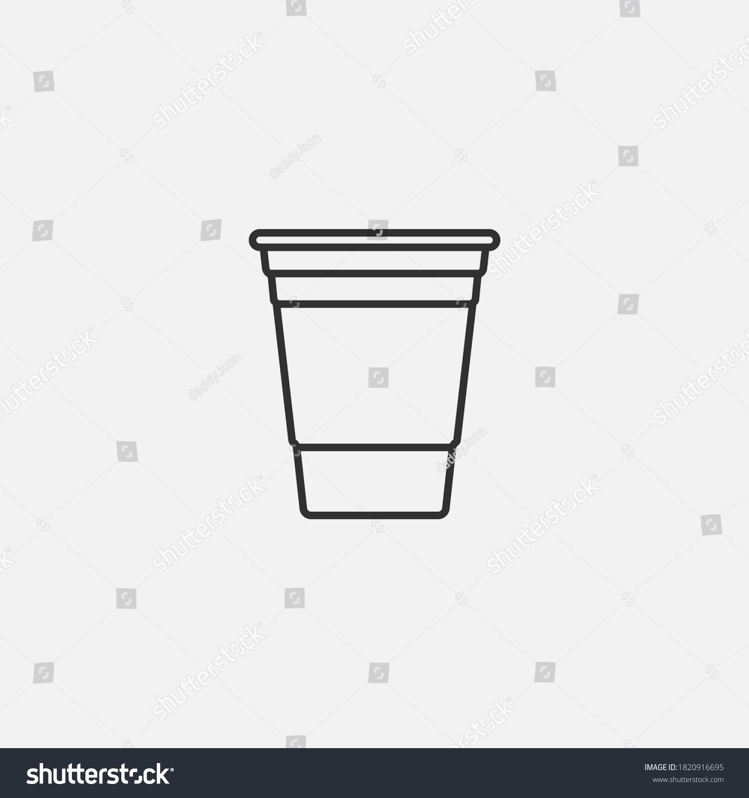 SVG of Cup icon isolated on background. Plastic cup symbol modern, simple, vector, icon for website design, mobile app, ui. Vector Illustration svg