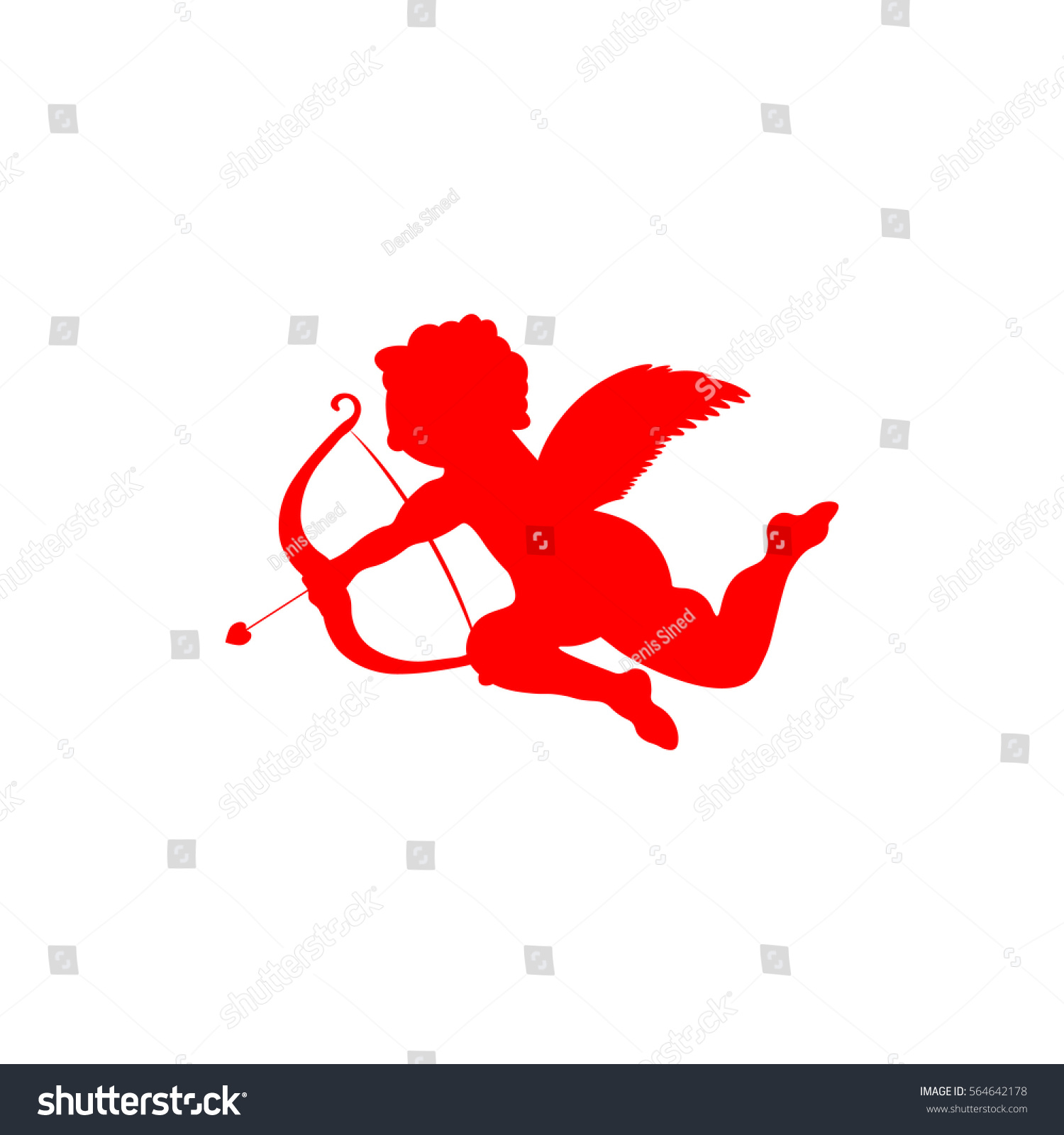 Cupid Icon Valentines Day Flat Design Stock Vector 564642178 Shutterstock 3769