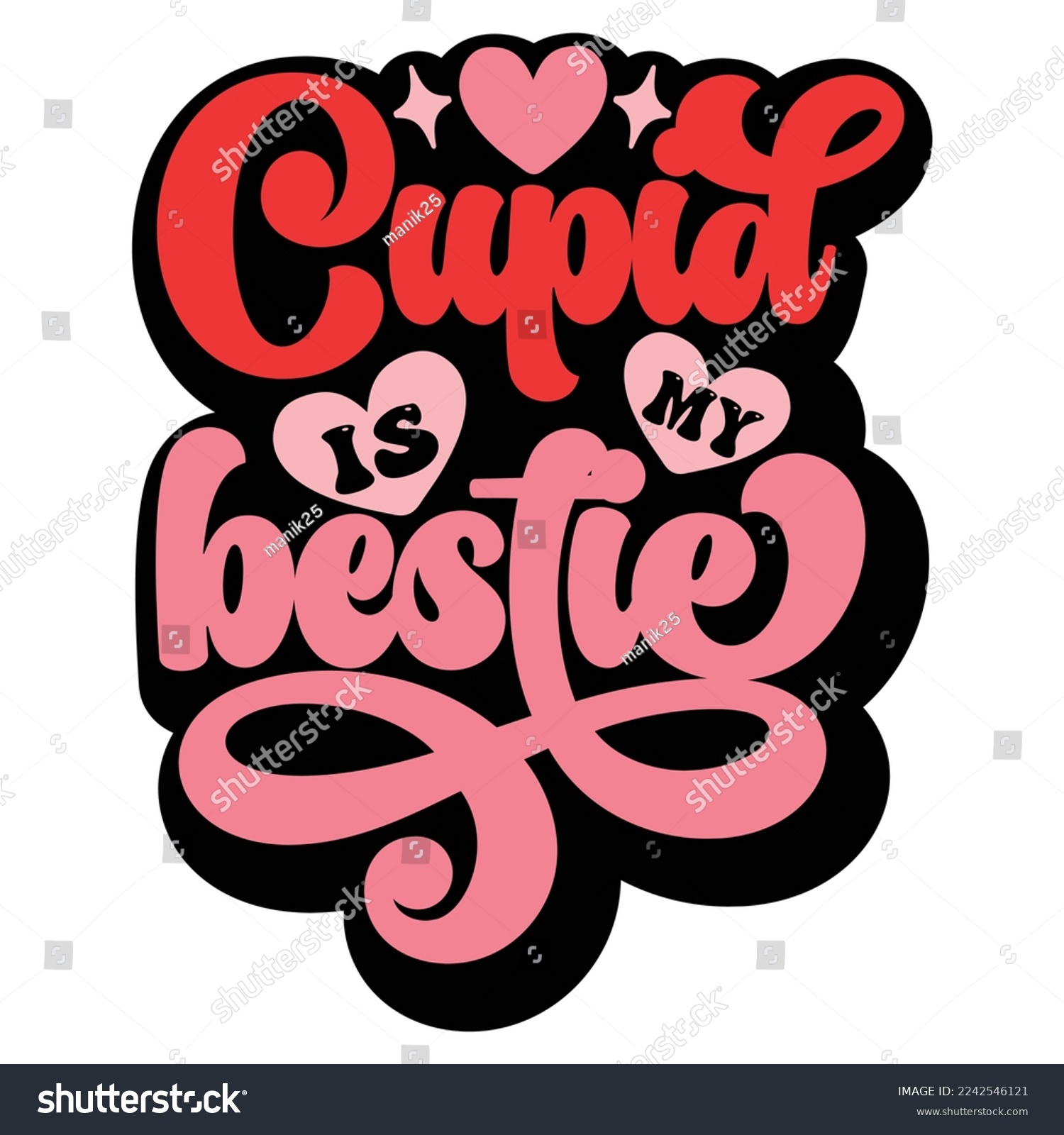 SVG of Cupid is My Bestie vector file svg