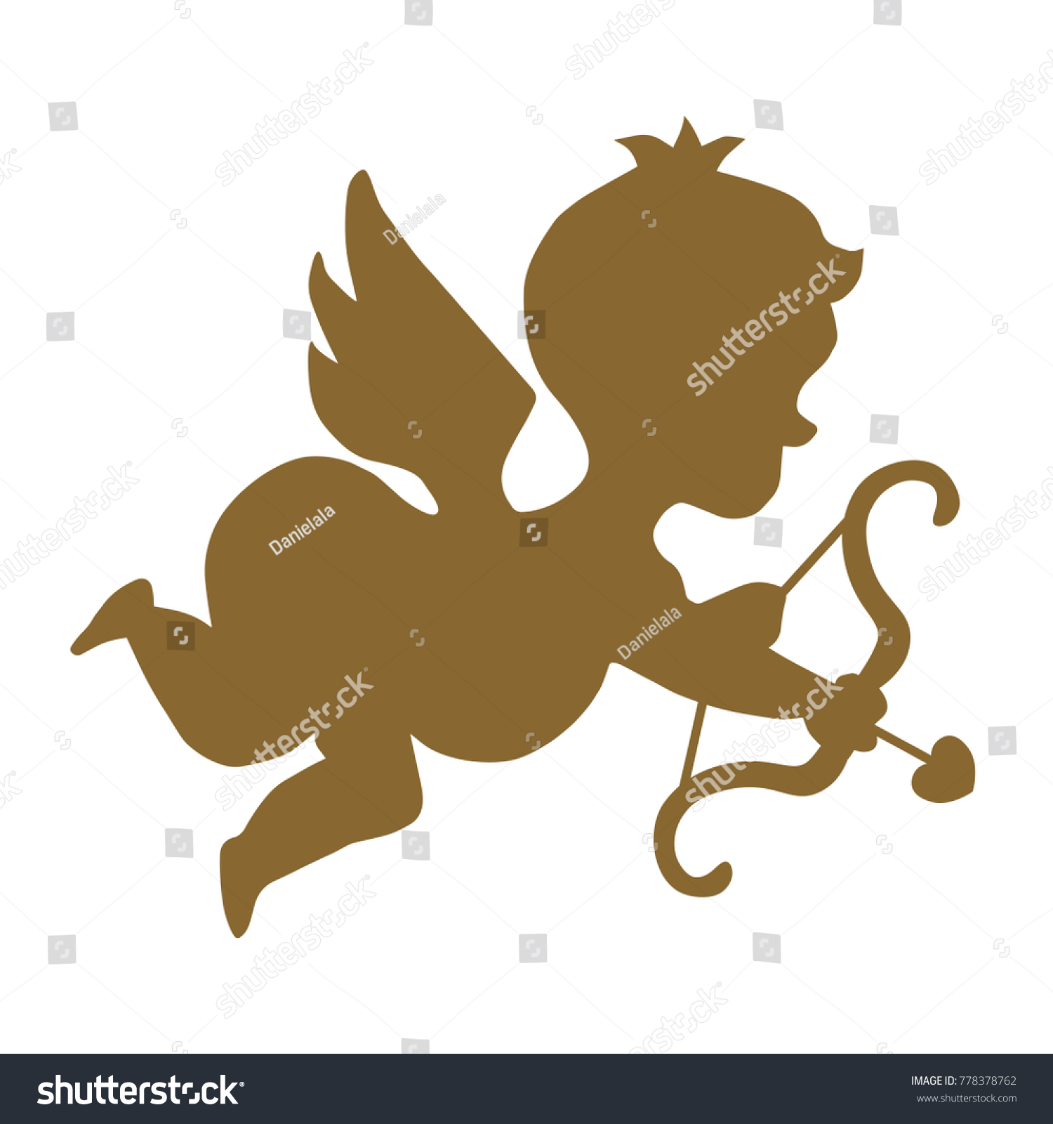 Cupid Silhouette Vector Illustration Stock Vector Royalty Free 778378762 Shutterstock 3903