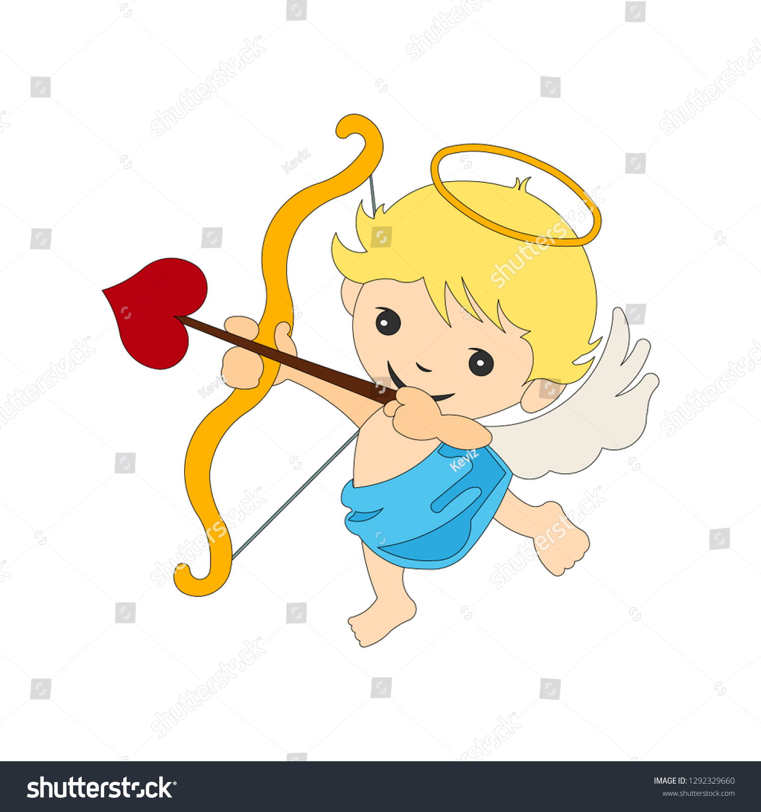 Cupid Valentine Angel Vector Stock Vector Royalty Free 1292329660 Shutterstock 8543