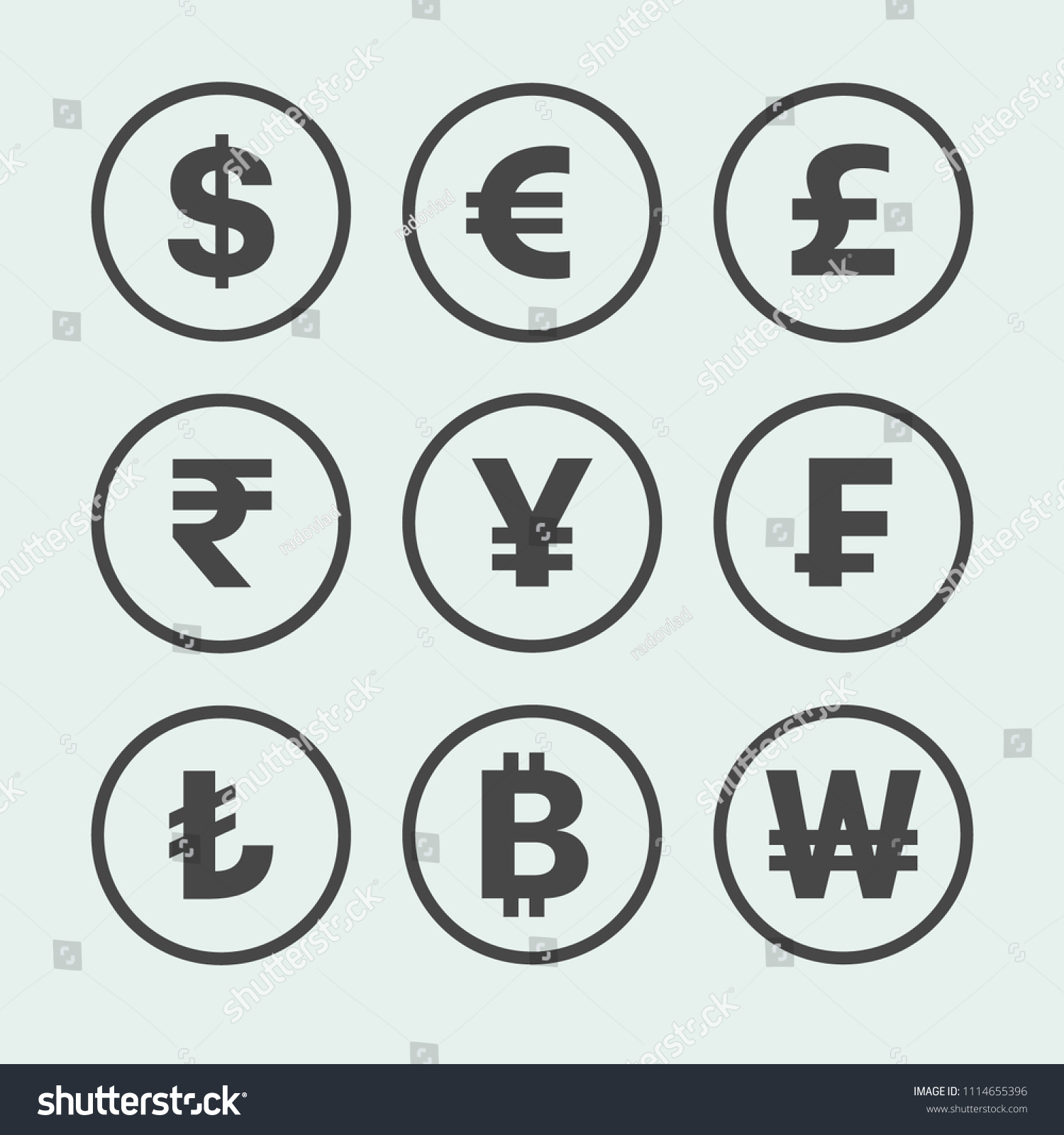 Currency Exchange Sign Icons Dollar Euro Stock Vector Royalty